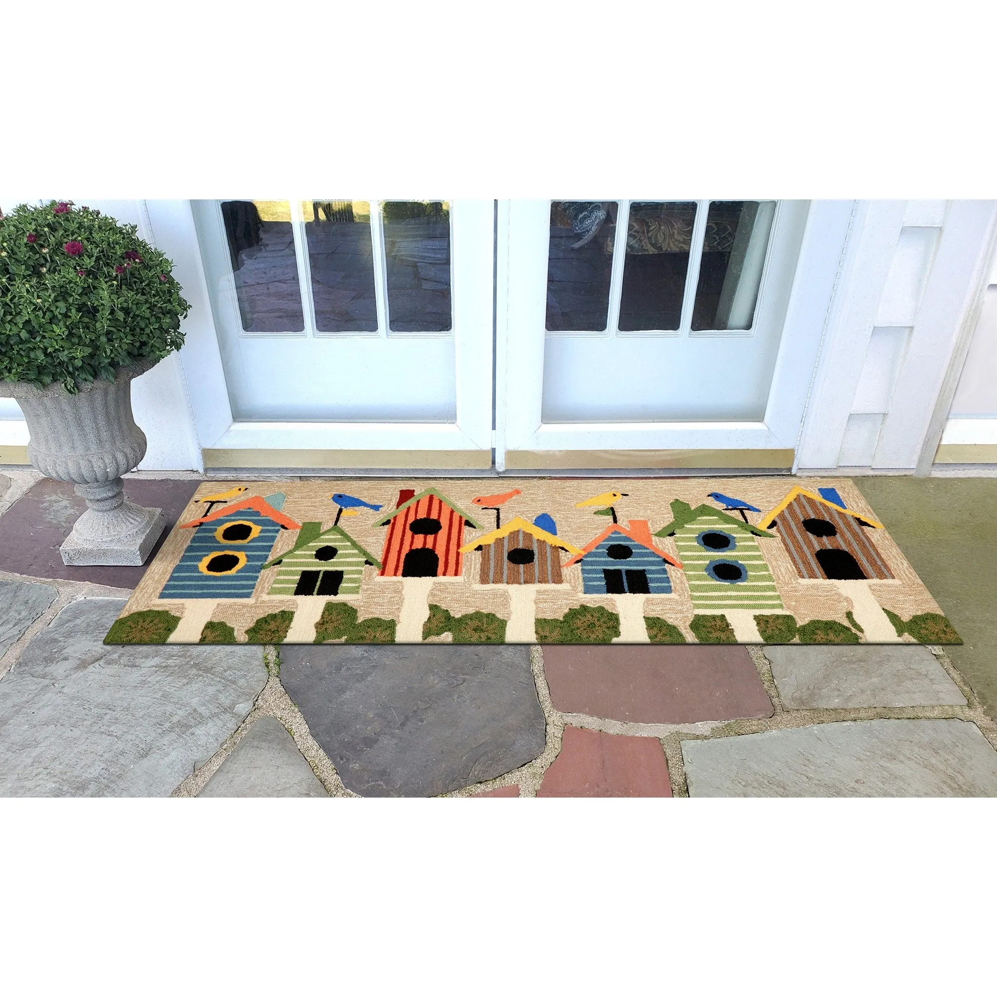 Liora Manne Frontporch Birdhouses Indoor/Outdoor Rug