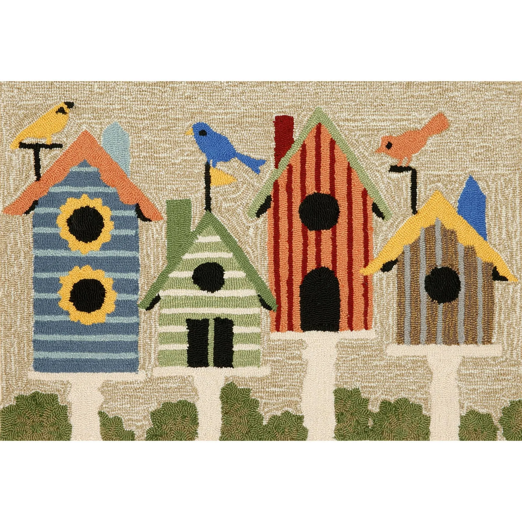Liora Manne Frontporch Birdhouses Indoor/Outdoor Rug