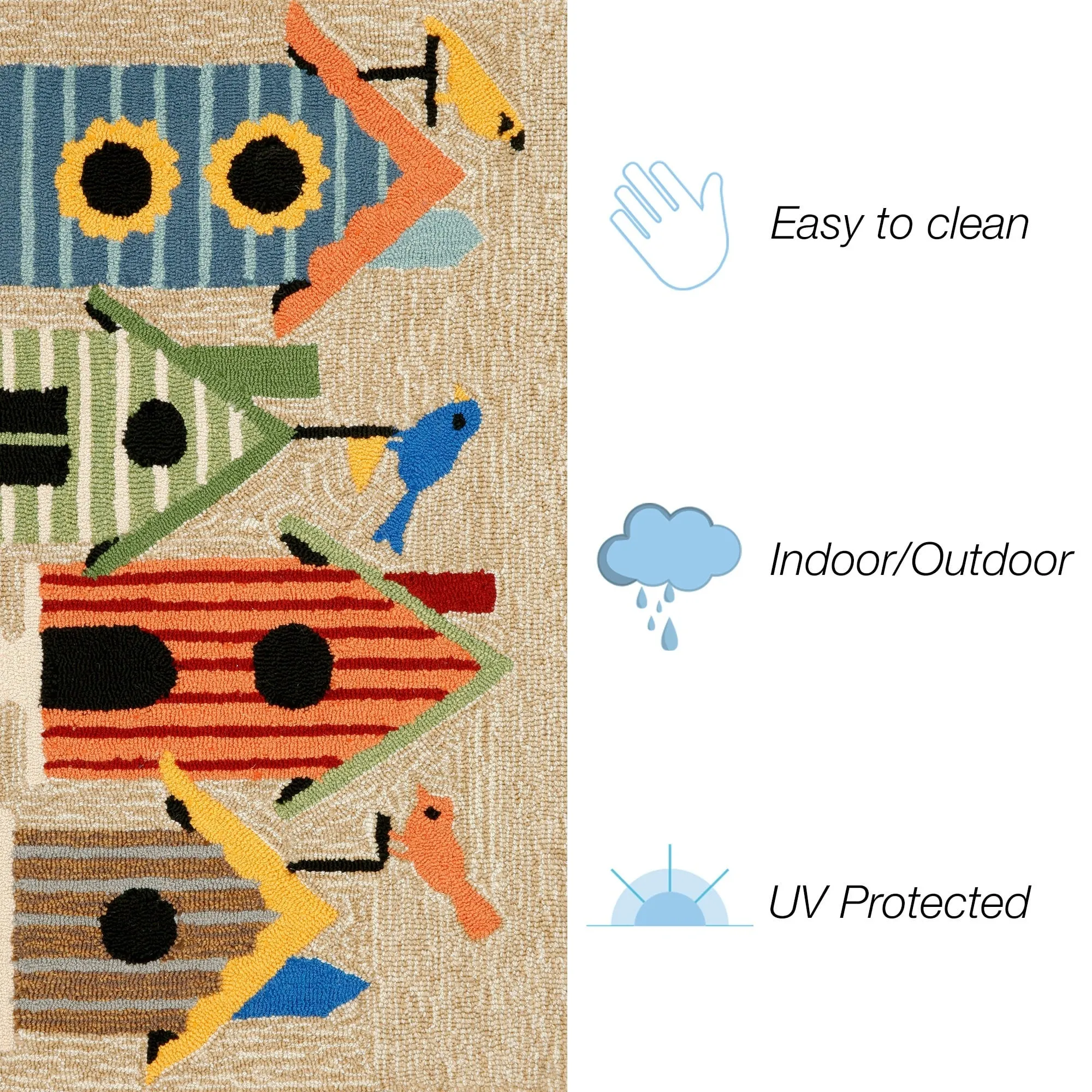Liora Manne Frontporch Birdhouses Indoor/Outdoor Rug