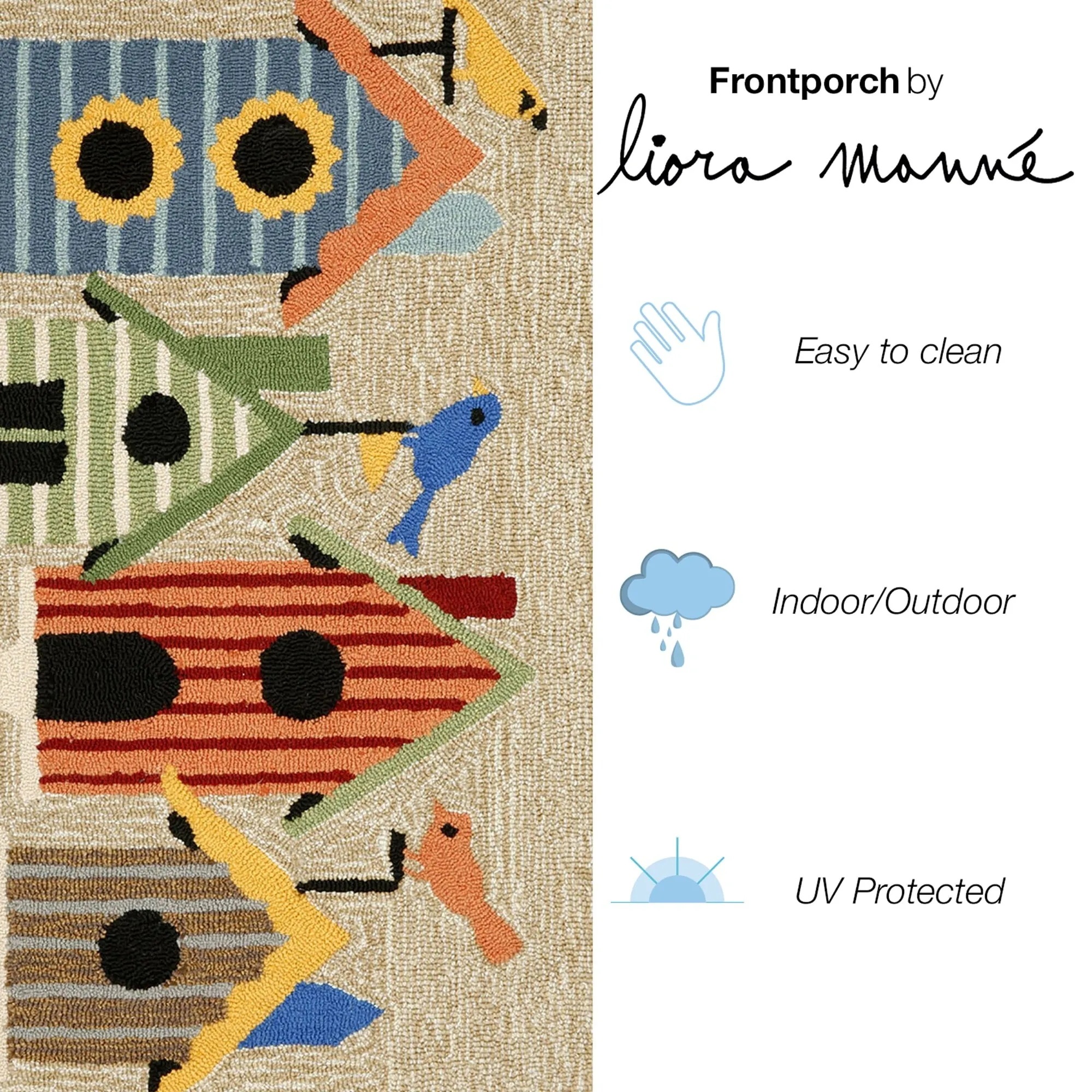 Liora Manne Frontporch Birdhouses Indoor/Outdoor Rug