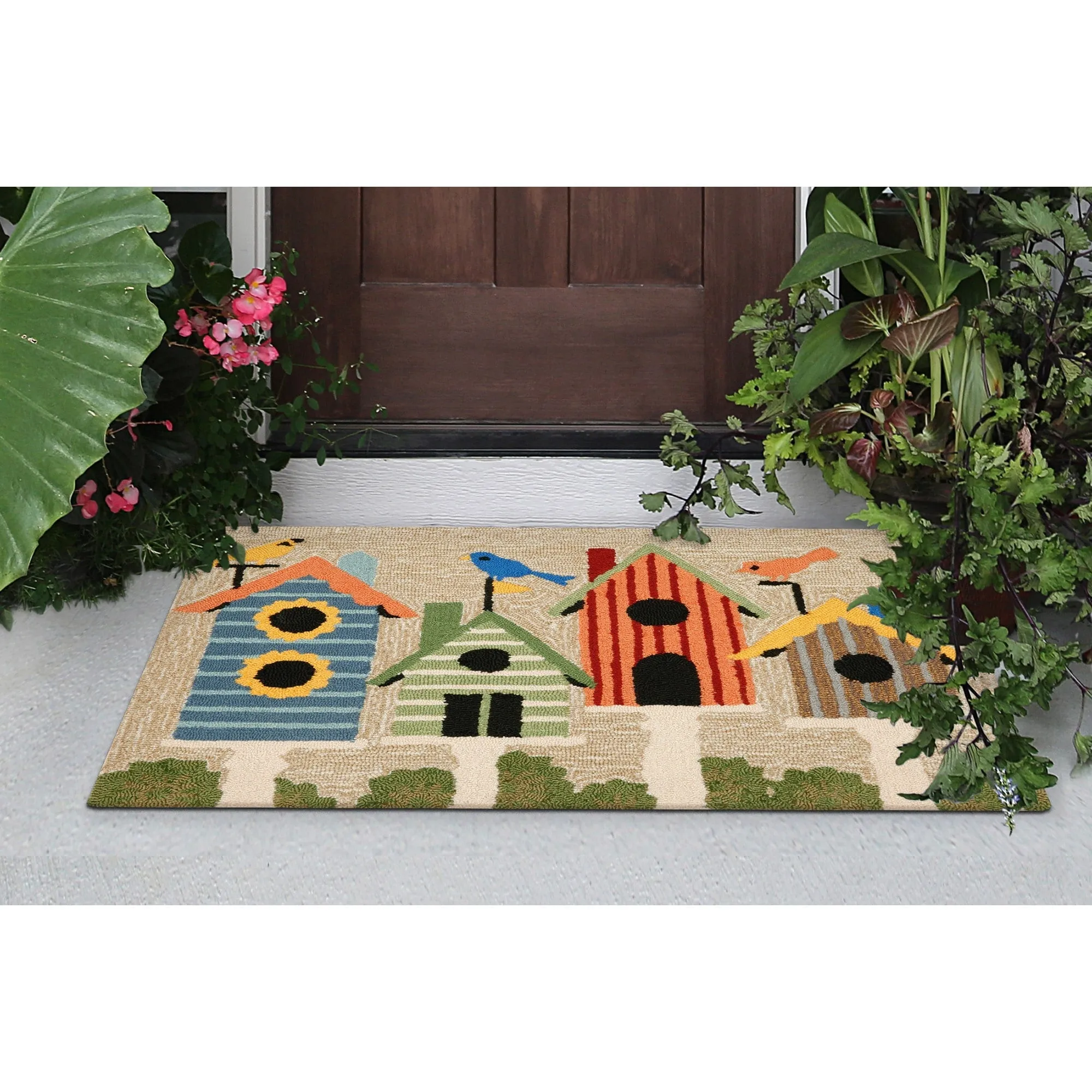 Liora Manne Frontporch Birdhouses Indoor/Outdoor Rug