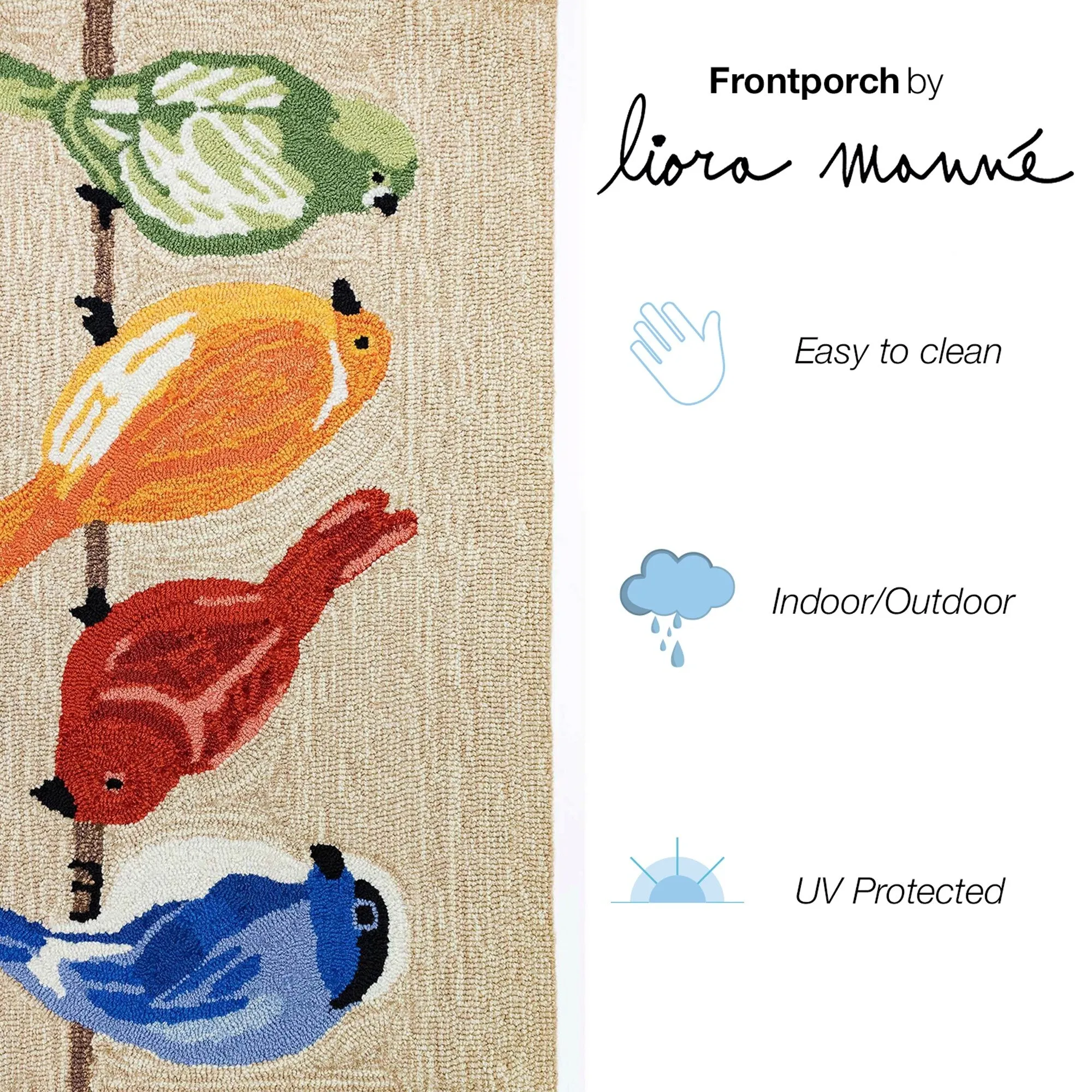 Liora Manne Frontporch Birds Indoor/Outdoor Rug