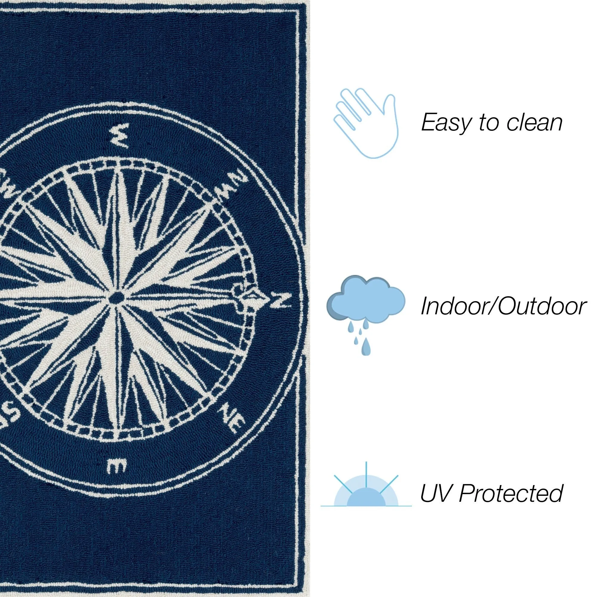 Liora Manne Frontporch Compass Indoor/Outdoor Rug - 2'6 x 4'