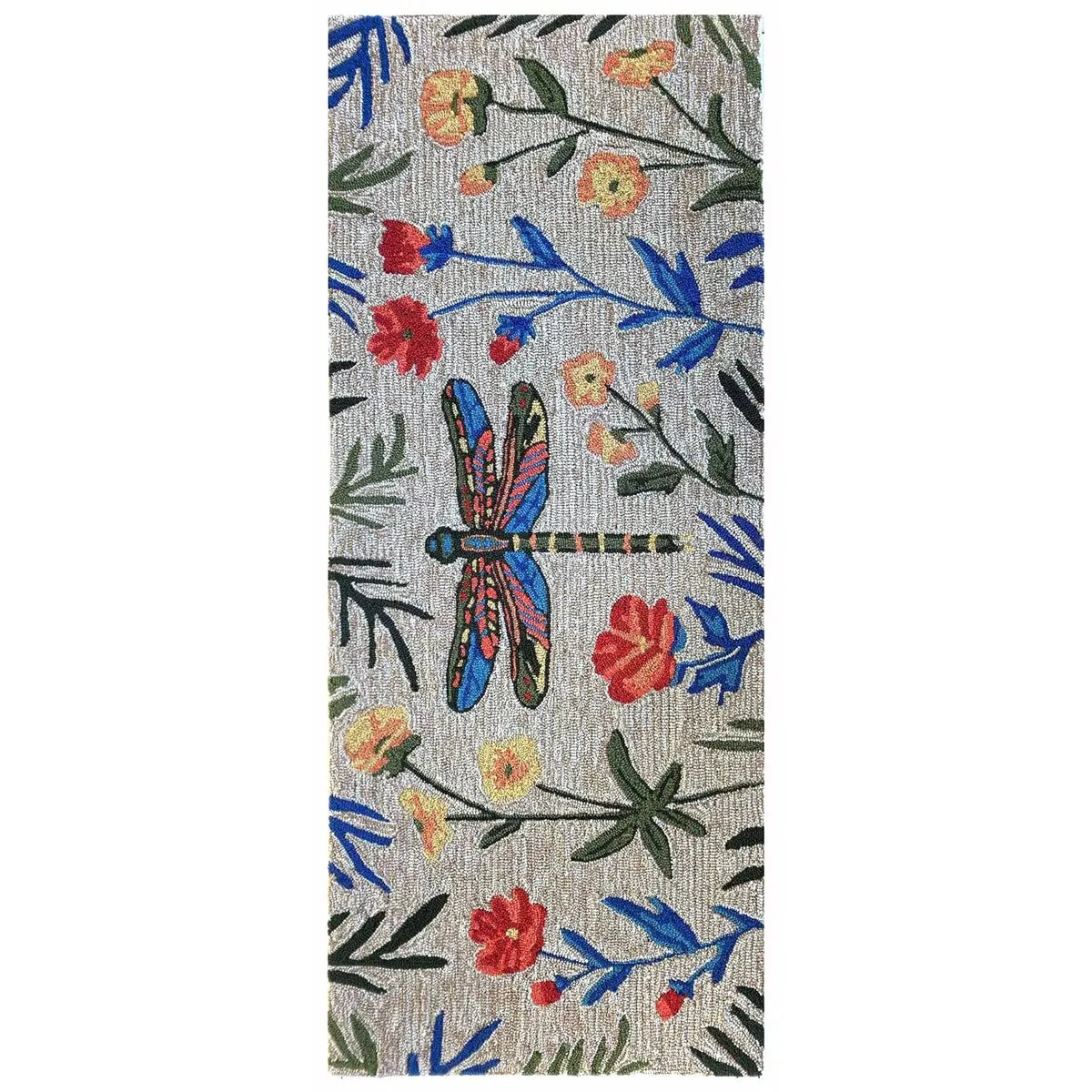 Liora Manne Frontporch Floral Dragonfly Indoor/Outdoor Area Rug