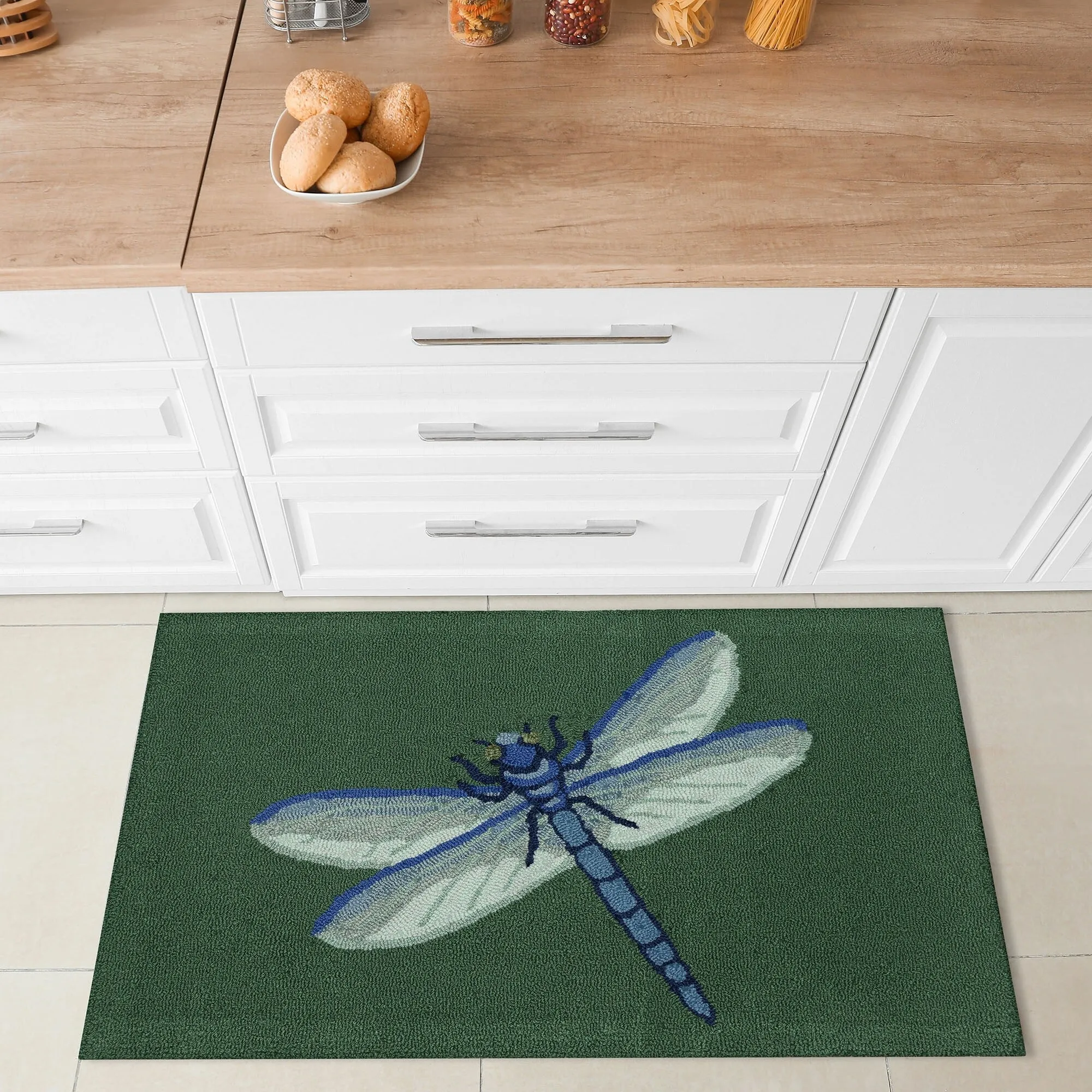 Liora Manne Frontporch Garden Dragonfly Indoor/Outdoor Rug