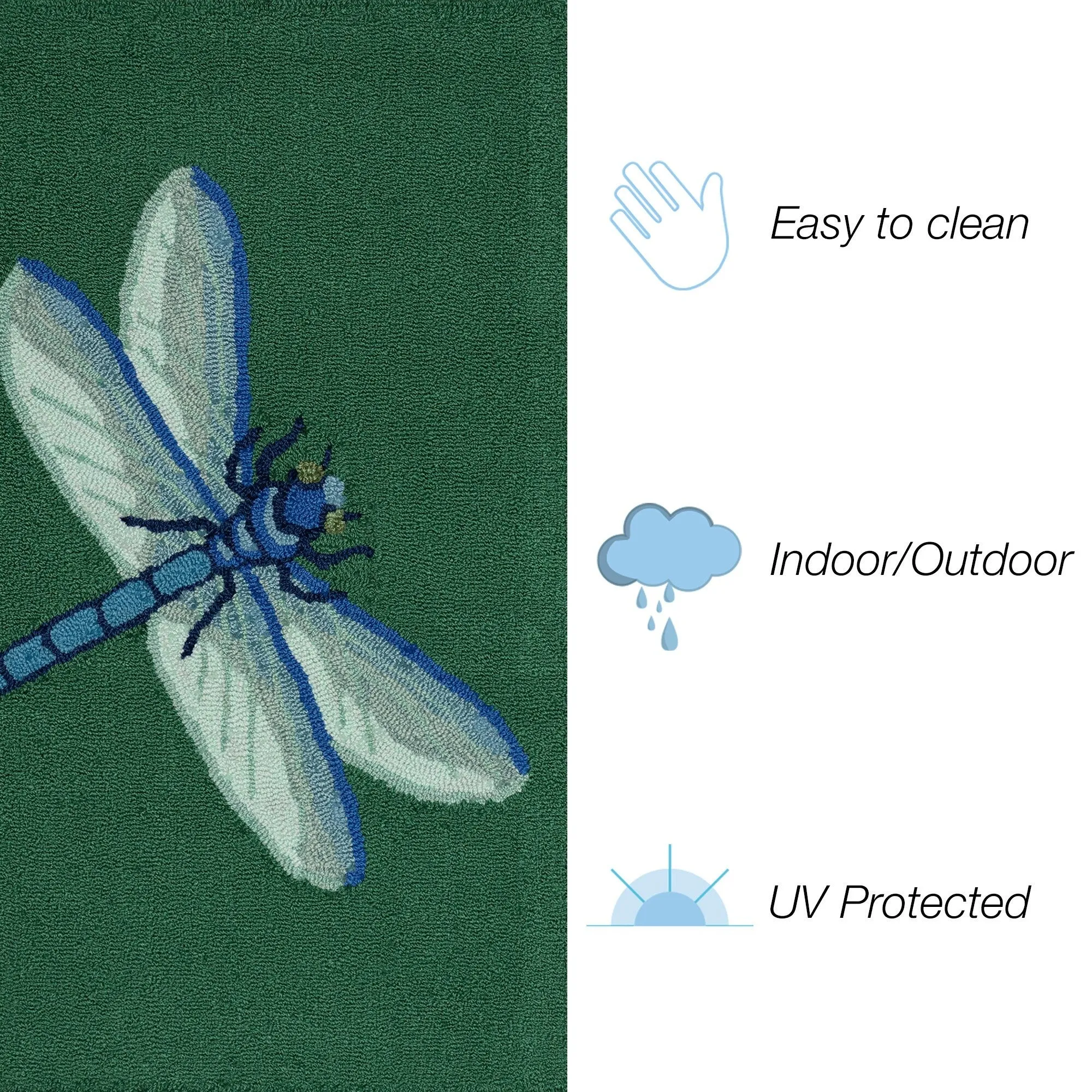 Liora Manne Frontporch Garden Dragonfly Indoor/Outdoor Rug