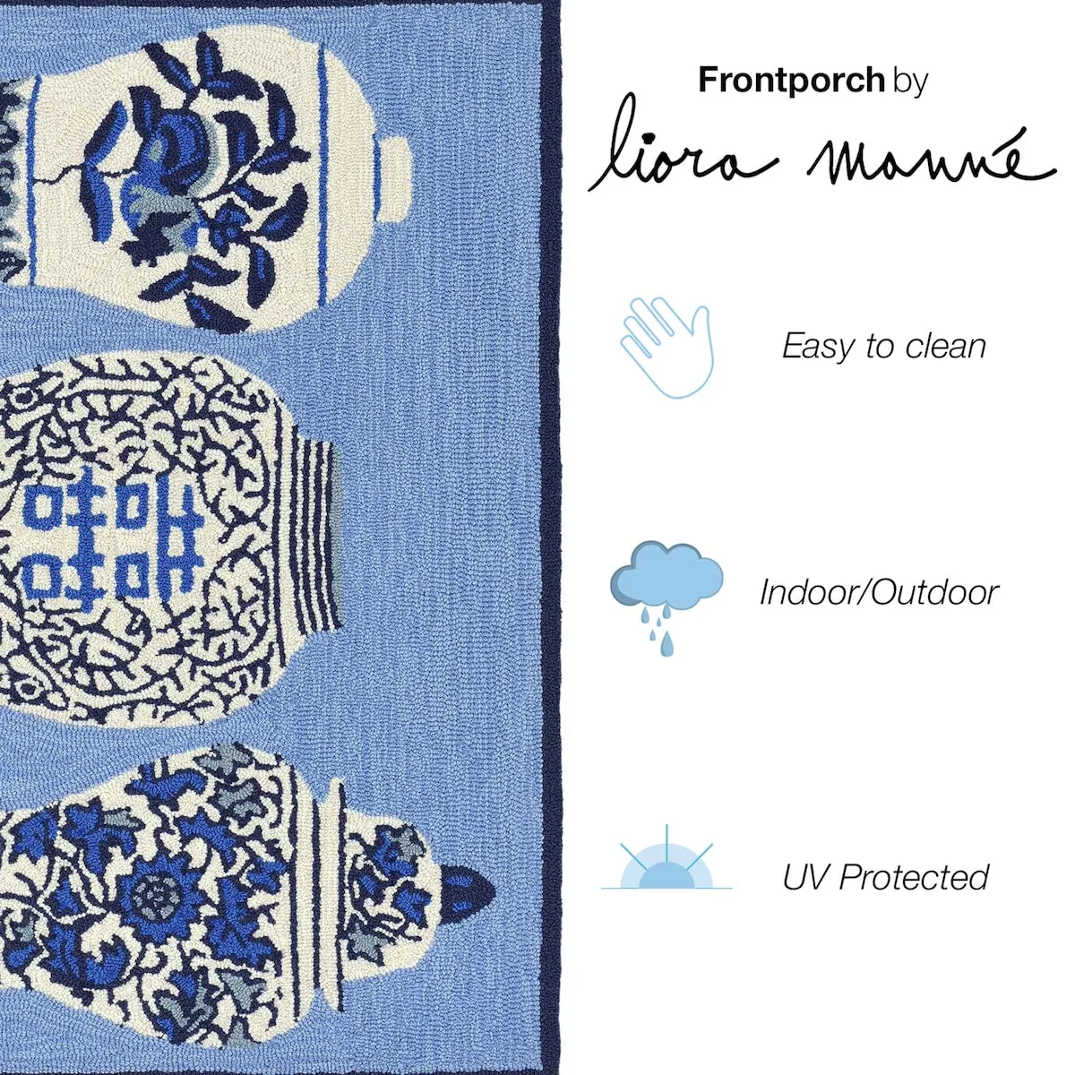 Liora Manne Frontporch Ginger Jars Indoor/Outdoor Rug