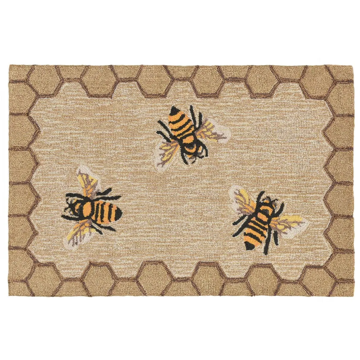Liora Manne Frontporch Honeycomb Bee Indoor/Outdoor Rug