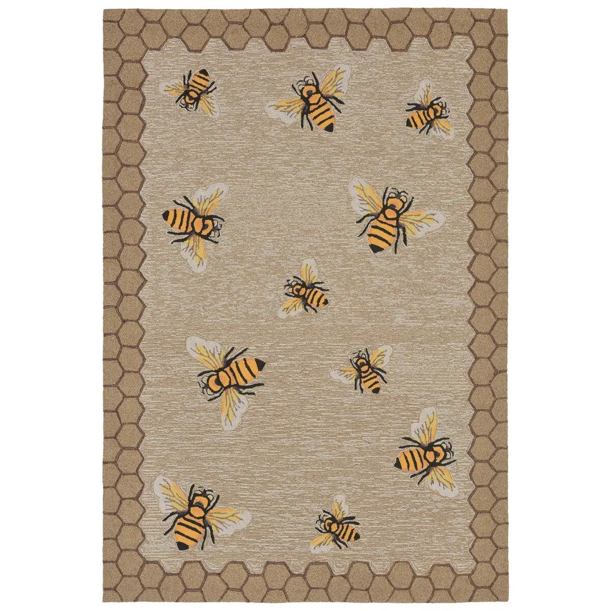 Liora Manne Frontporch Honeycomb Bee Indoor/Outdoor Rug