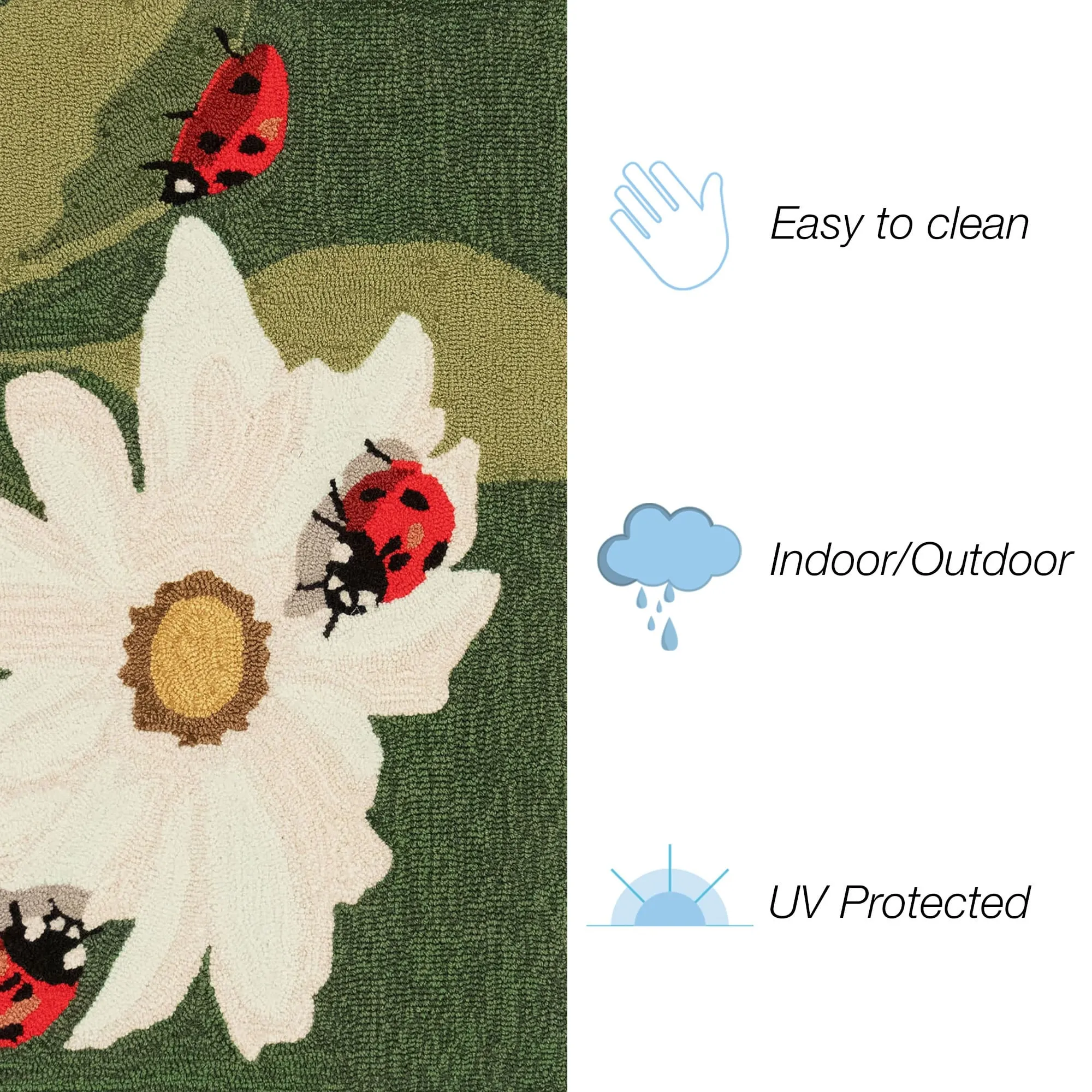 Liora Manne Frontporch Ladybugs Indoor/Outdoor Rug