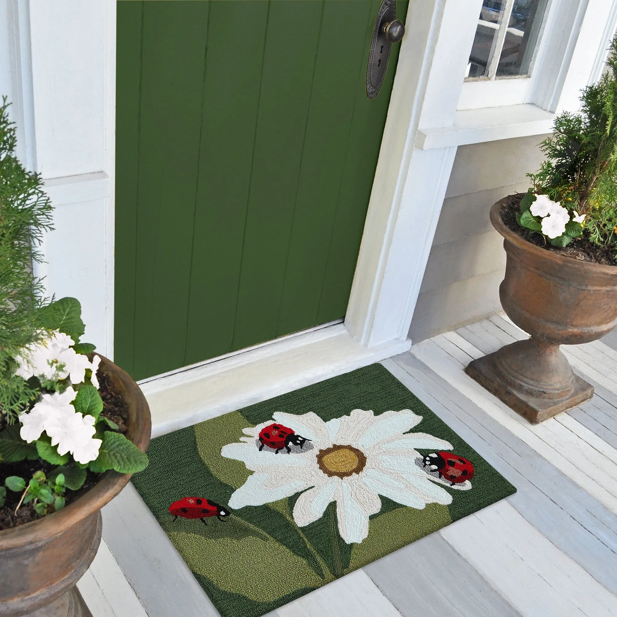 Liora Manne Frontporch Ladybugs Indoor/Outdoor Rug