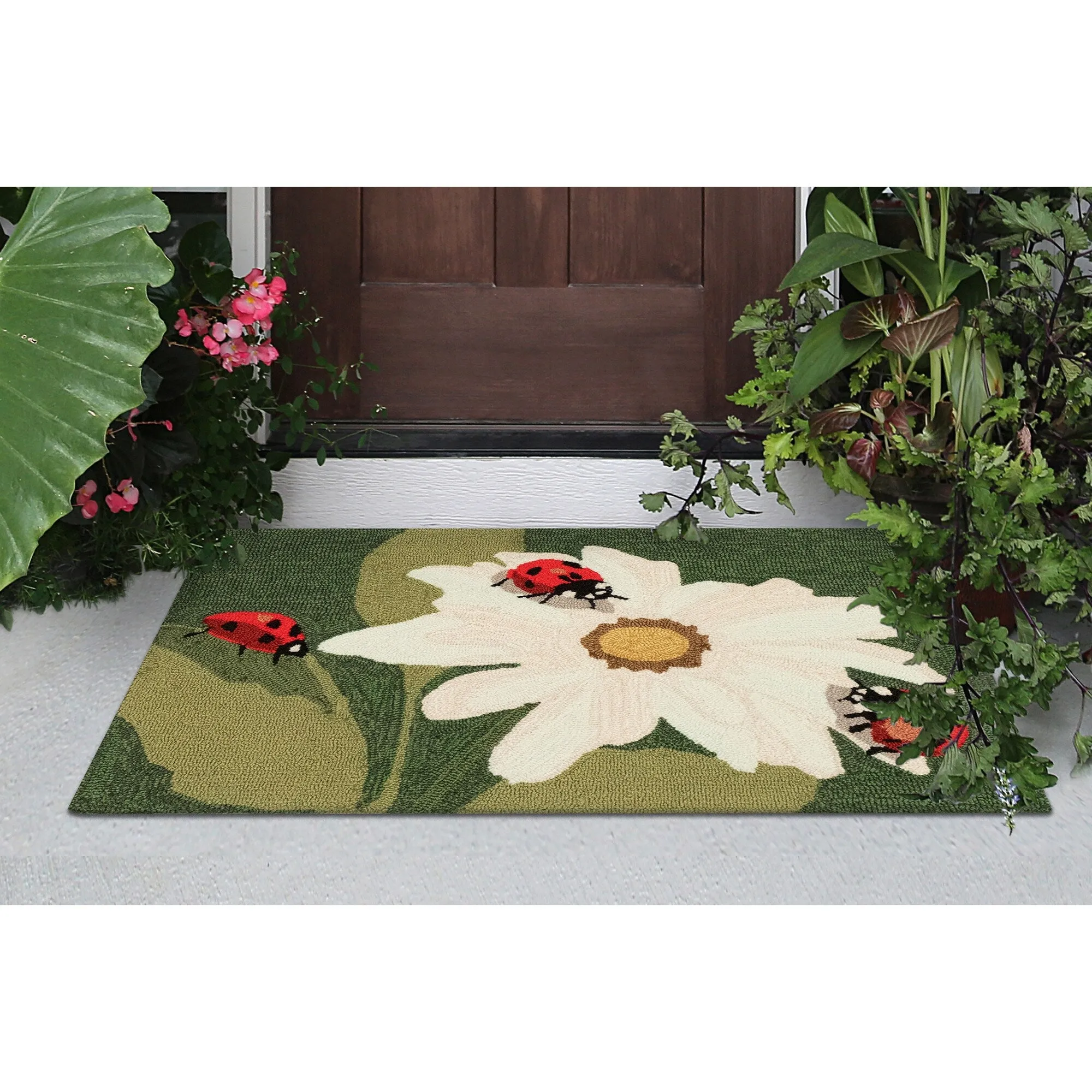Liora Manne Frontporch Ladybugs Indoor/Outdoor Rug