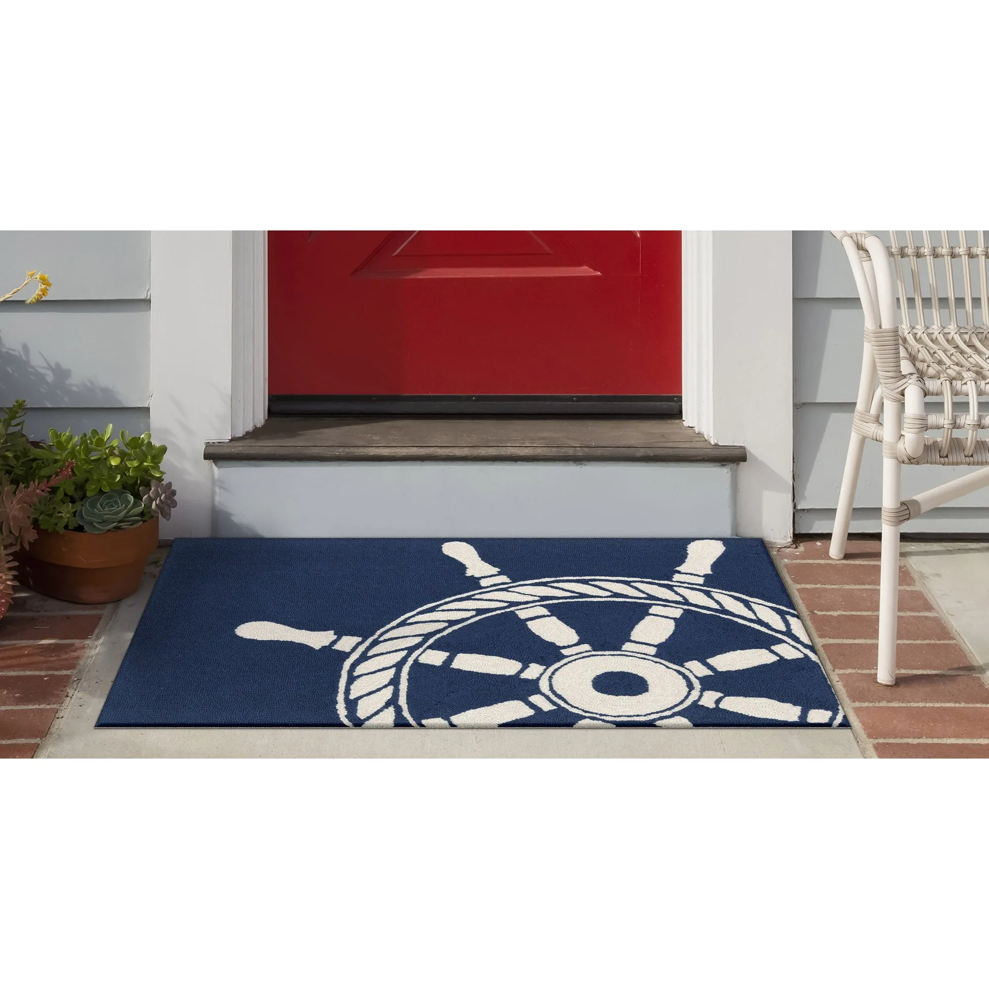 Liora Manne Frontporch Ship Wheel Indoor/Outdoor Rug