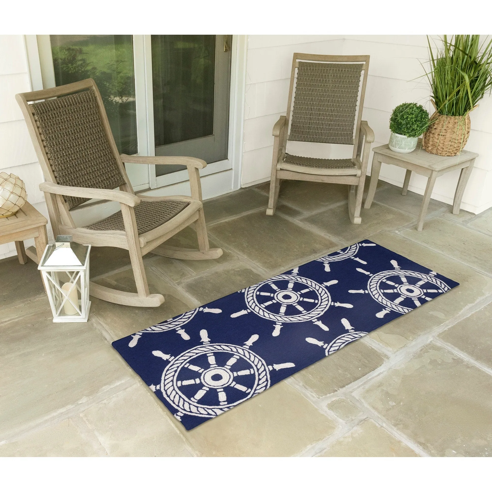 Liora Manne Frontporch Ship Wheel Indoor/Outdoor Rug
