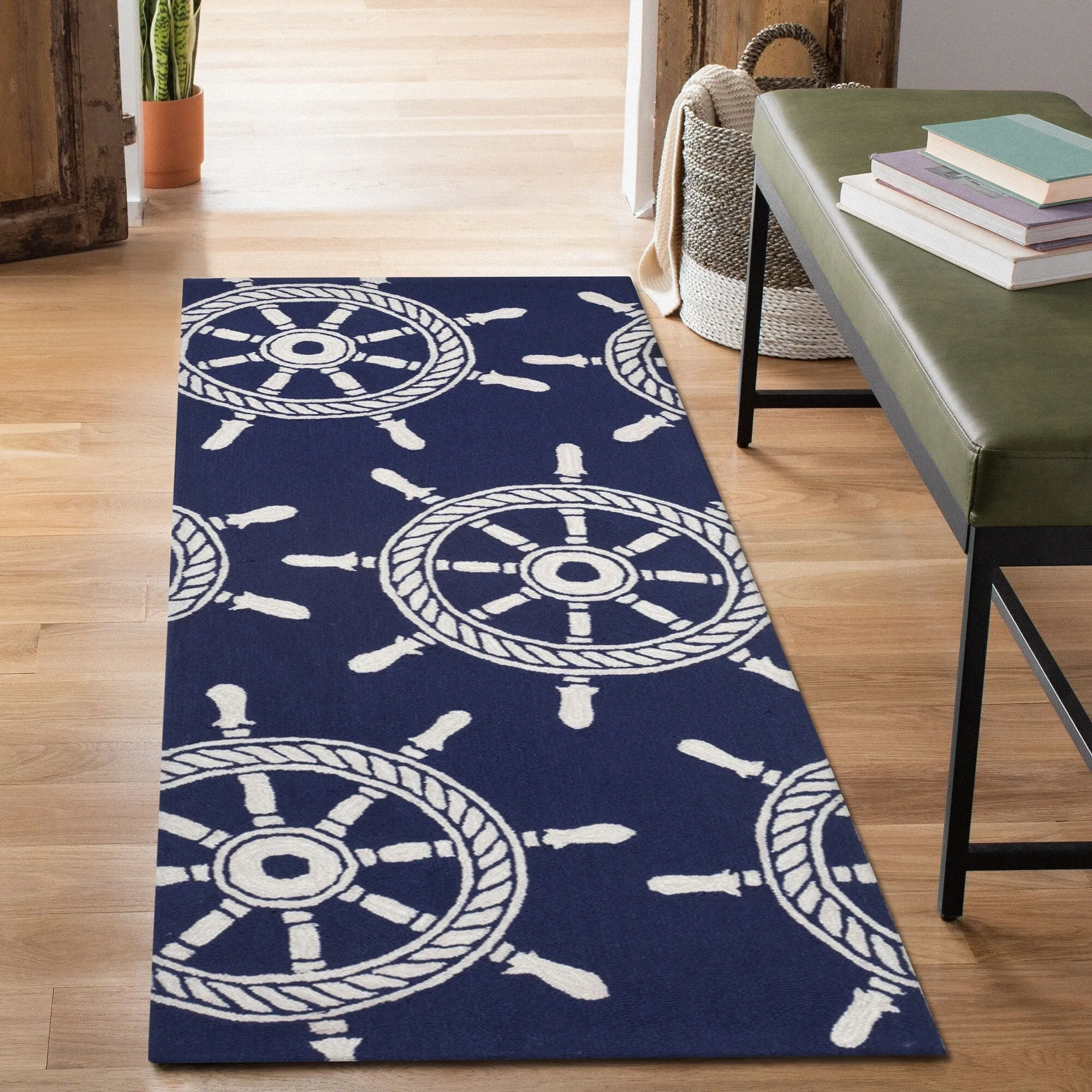 Liora Manne Frontporch Ship Wheel Indoor/Outdoor Rug