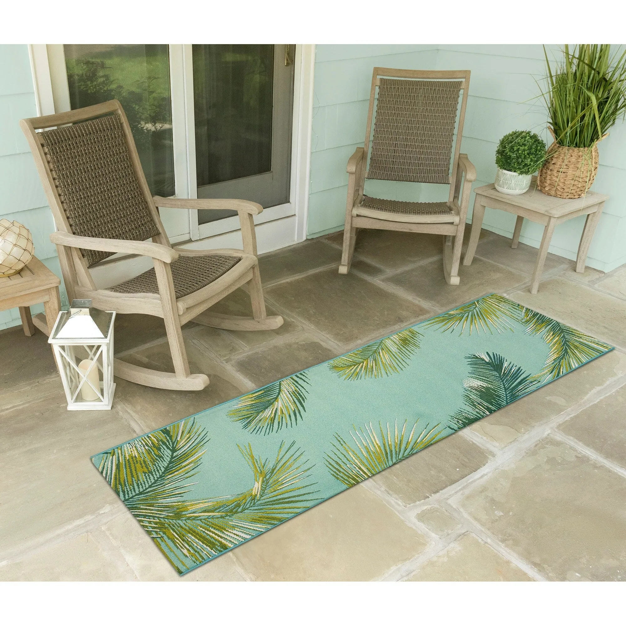 Liora Manne Marina Palm Border Indoor/Outdoor Rug