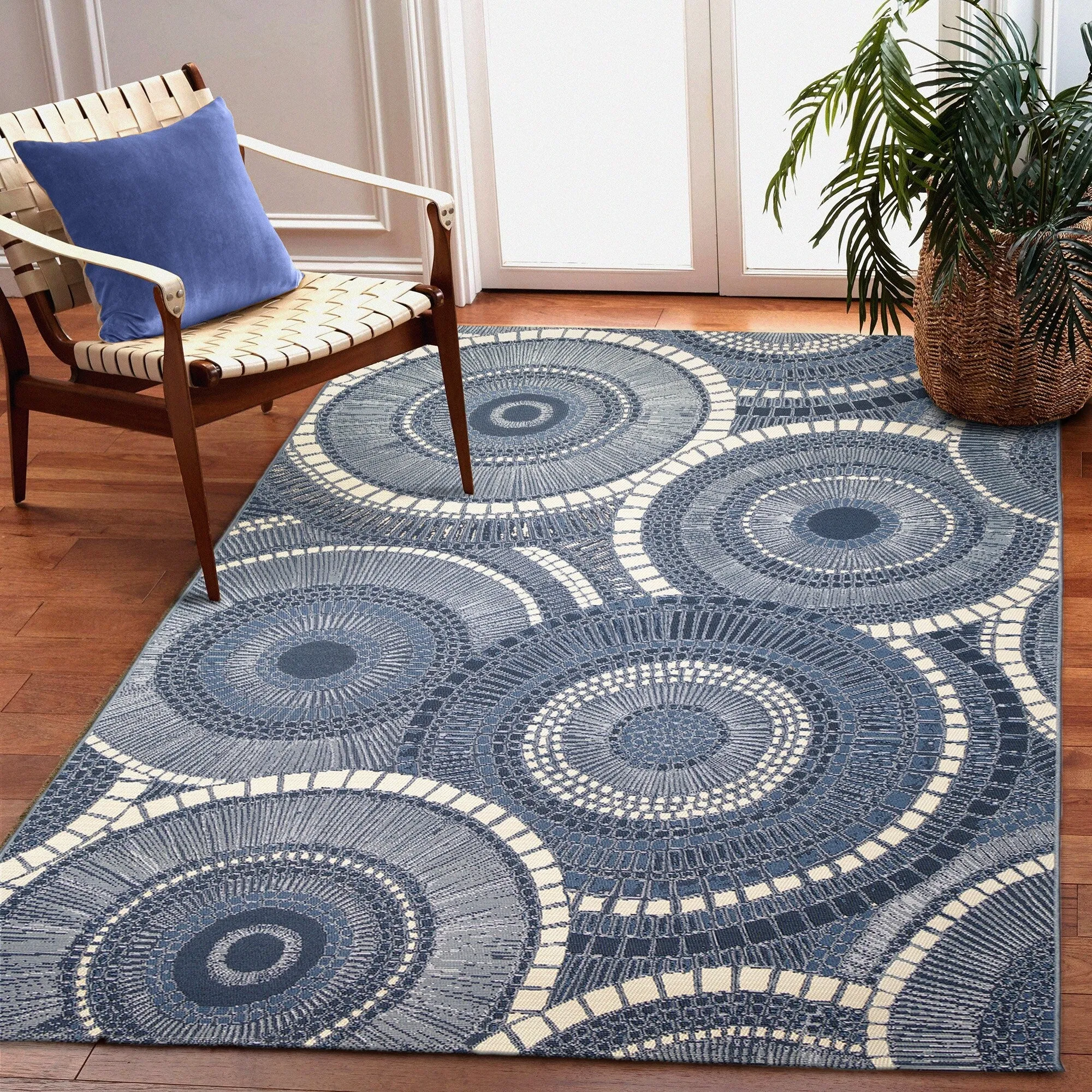 Liora Manne Marina Palm Border Indoor/Outdoor Rug