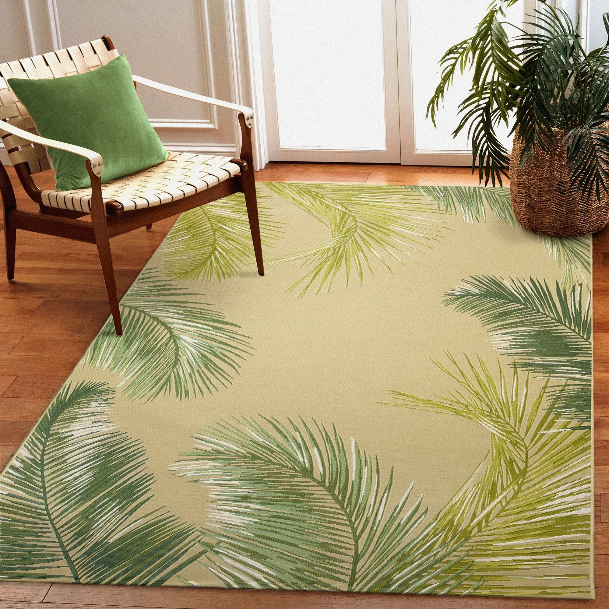 Liora Manne Marina Palm Border Indoor/Outdoor Rug