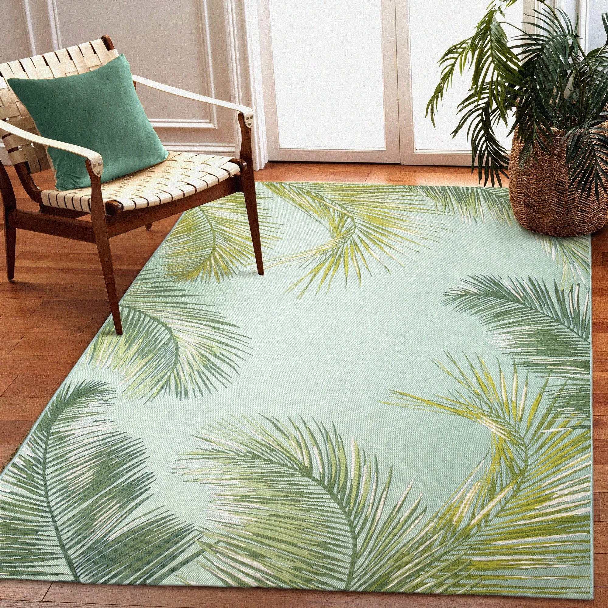 Liora Manne Marina Palm Border Indoor/Outdoor Rug