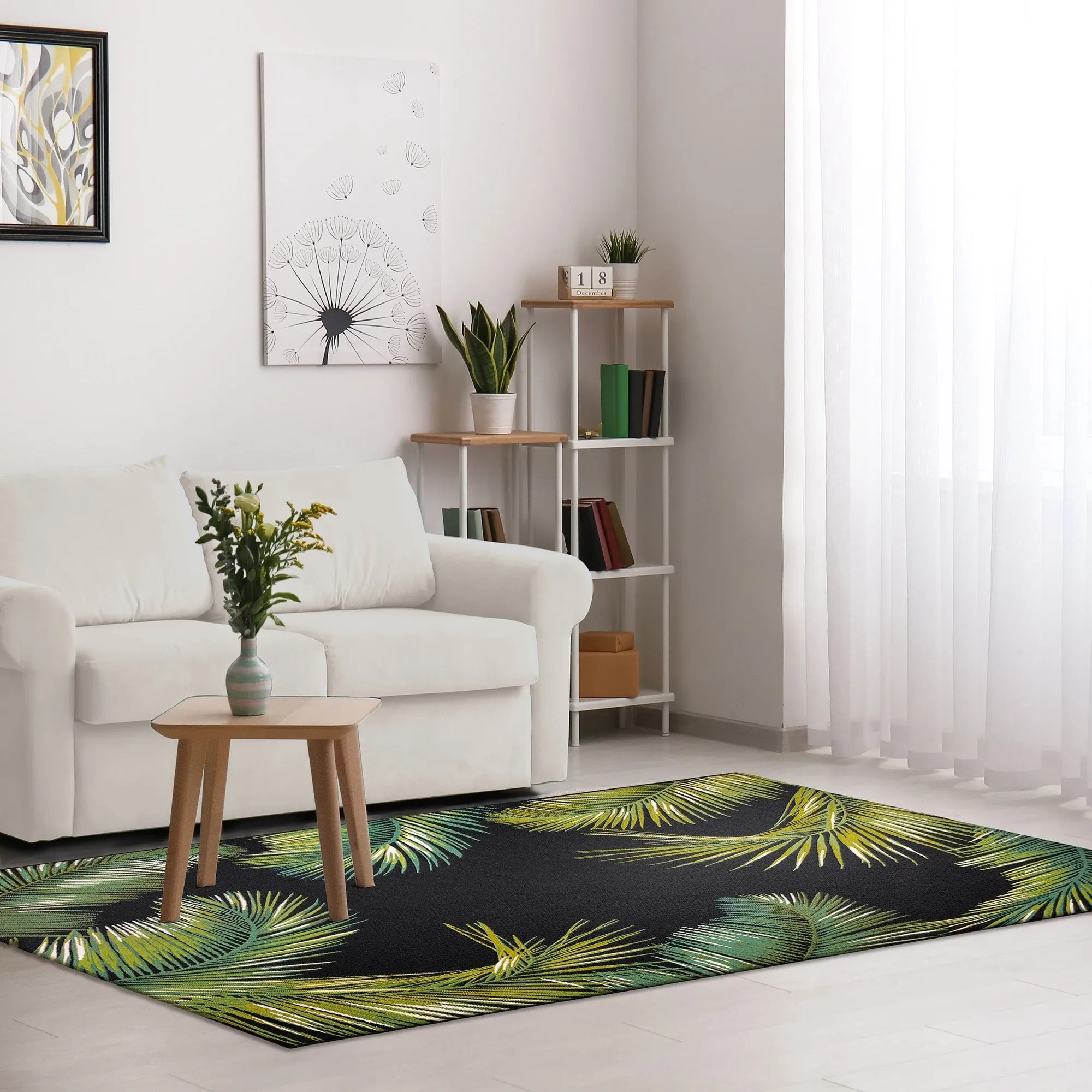 Liora Manne Marina Palm Border Indoor/Outdoor Rug