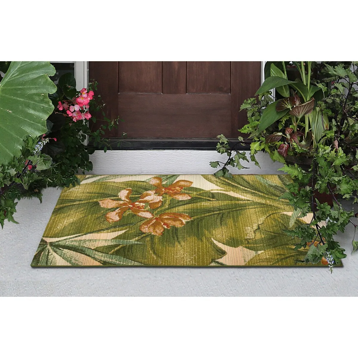Liora Manne Marina Tropical Leaf Indoor/Outdoor Rug