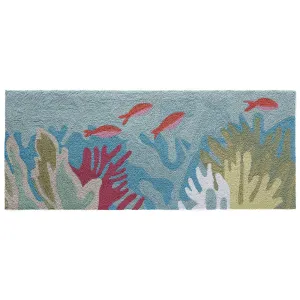 Liora Manne Ravella Ocean View Indoor/Outdoor Rug Blue 2' x 5' - 2' x 5'