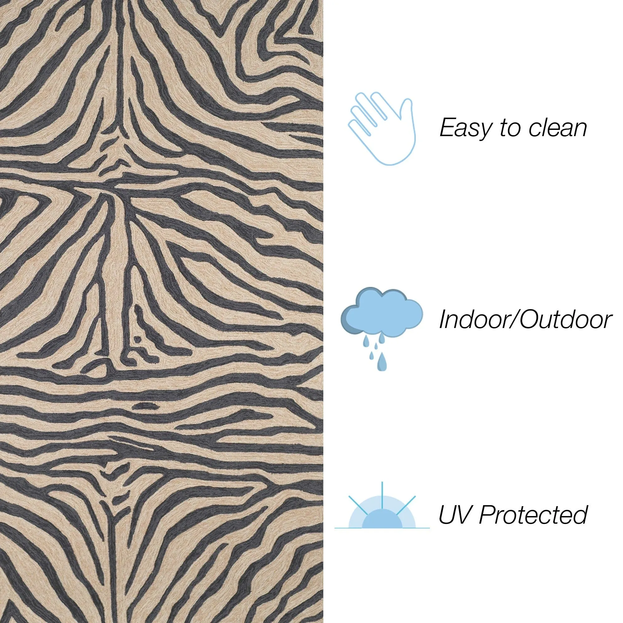 Liora Manne Ravella Zebra Indoor/Outdoor Rug