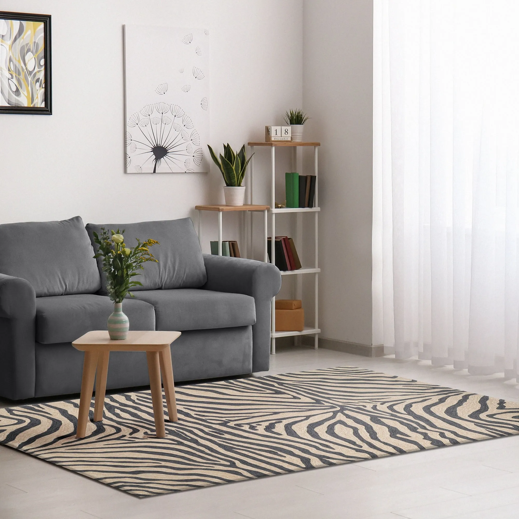 Liora Manne Ravella Zebra Indoor/Outdoor Rug