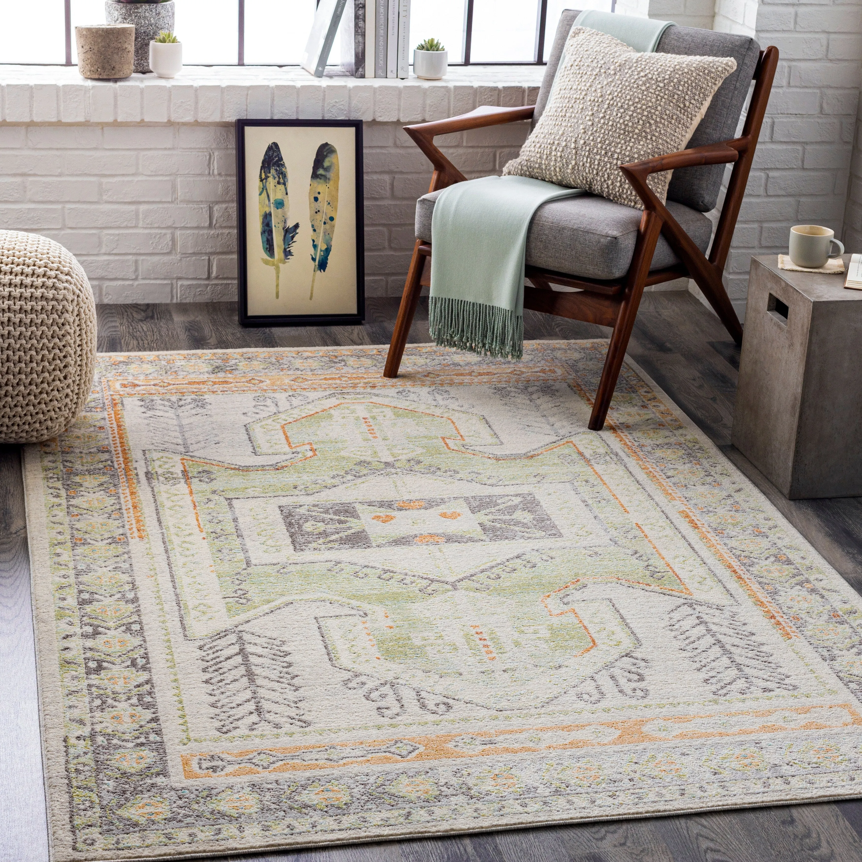 Livabliss Ananya Indoor/ Outdoor Tribal Medallion Area Rug