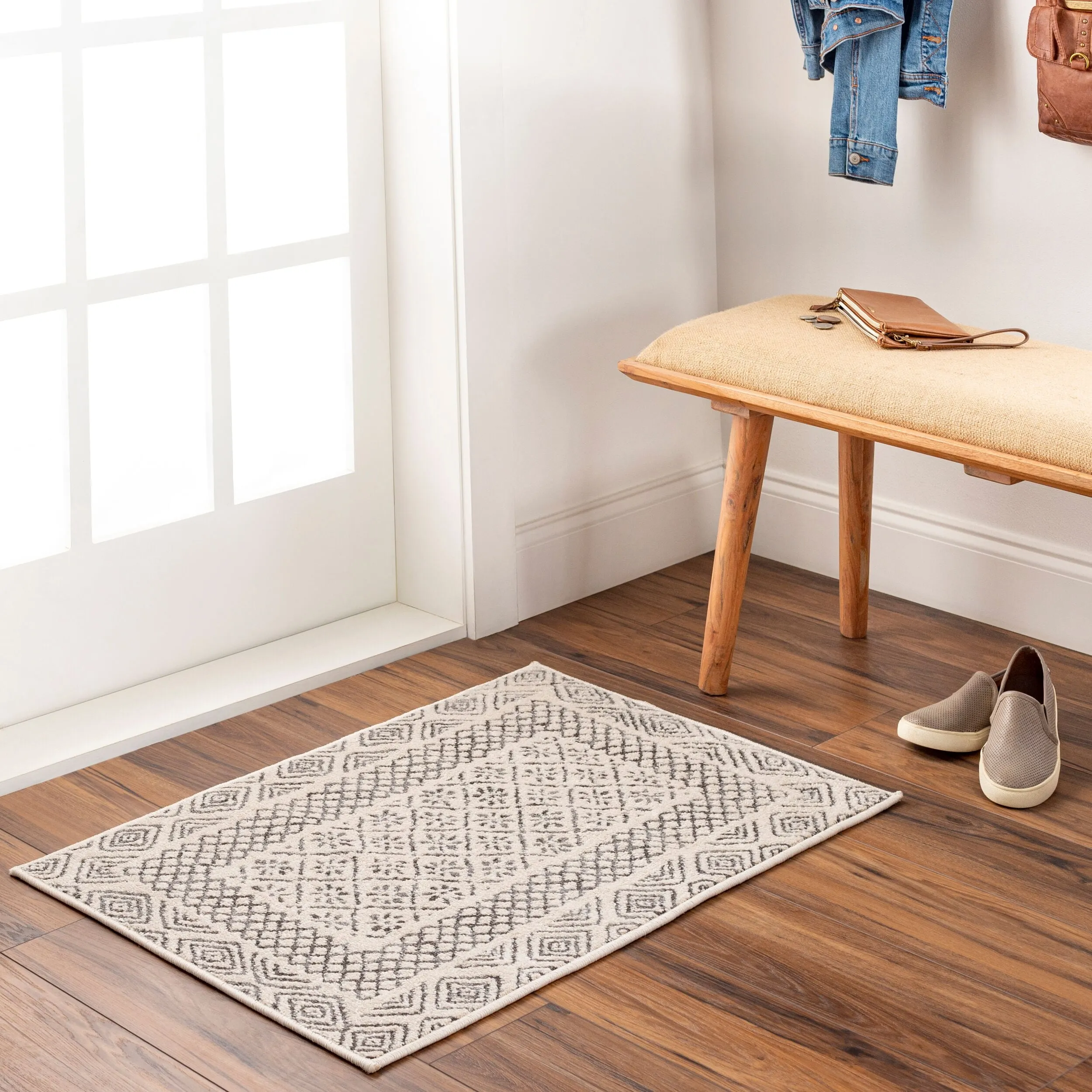 Livabliss Bahar Eclectic Border Area Rug