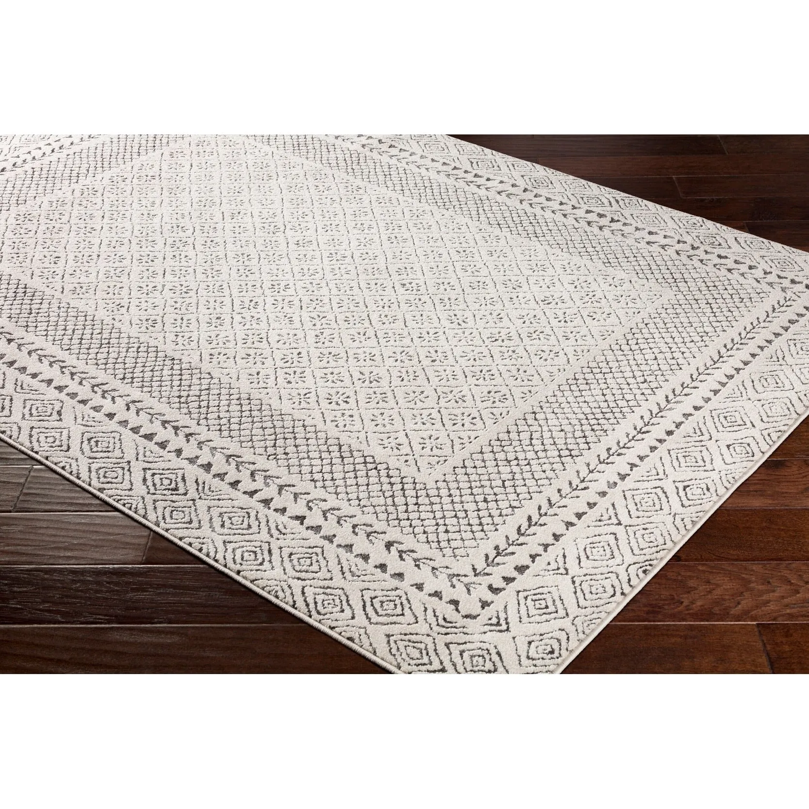 Livabliss Bahar Eclectic Border Area Rug