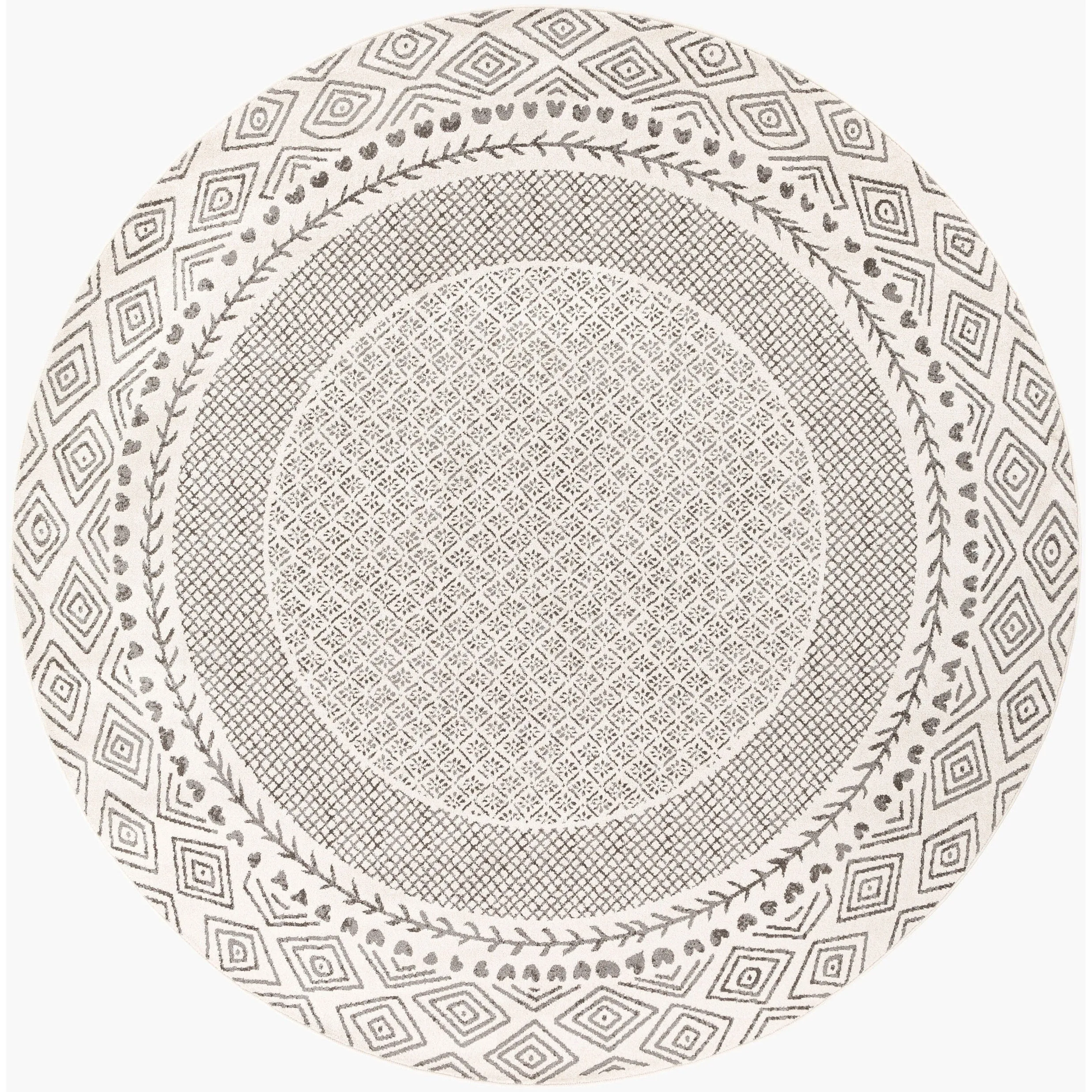 Livabliss Bahar Eclectic Border Area Rug