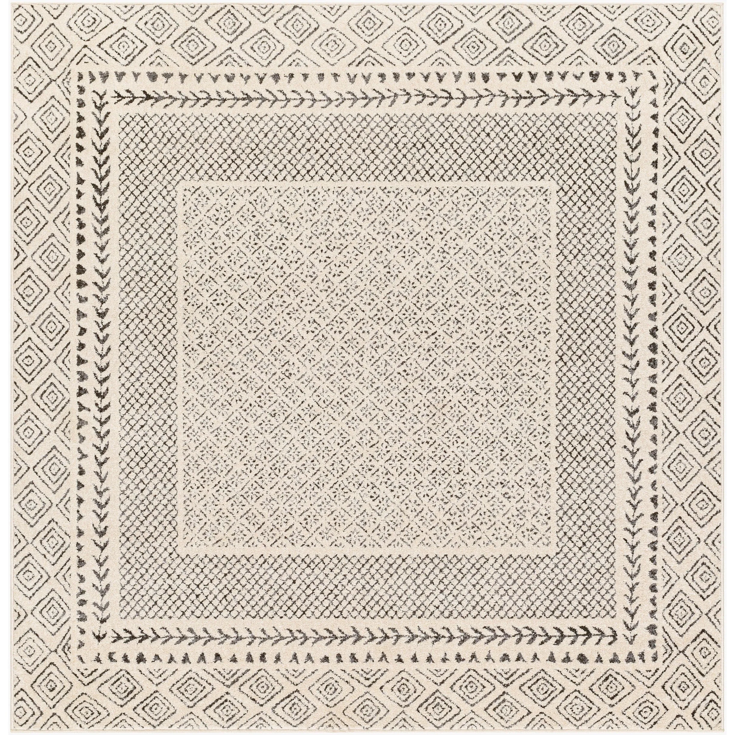 Livabliss Bahar Eclectic Border Area Rug