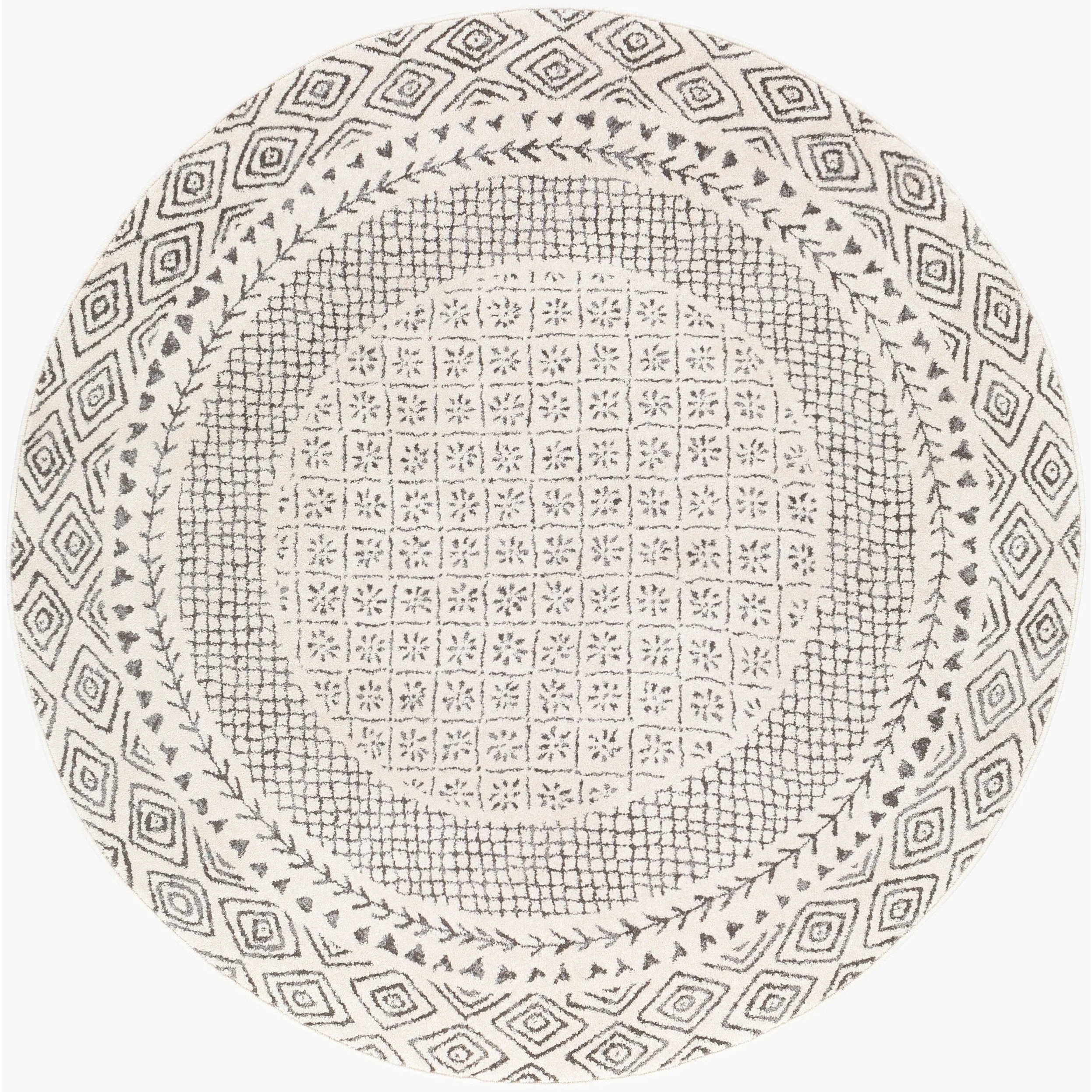 Livabliss Bahar Eclectic Border Area Rug