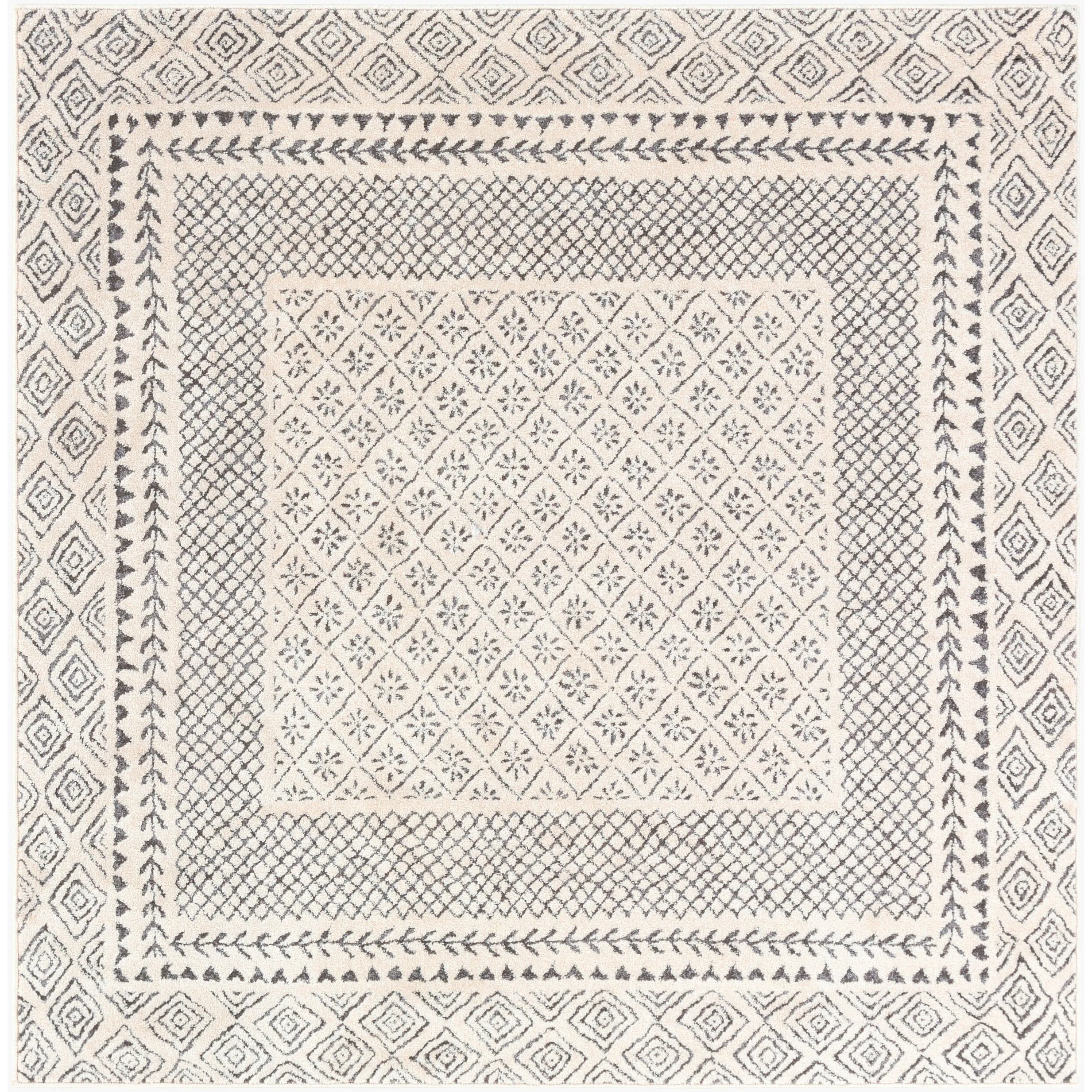 Livabliss Bahar Eclectic Border Area Rug