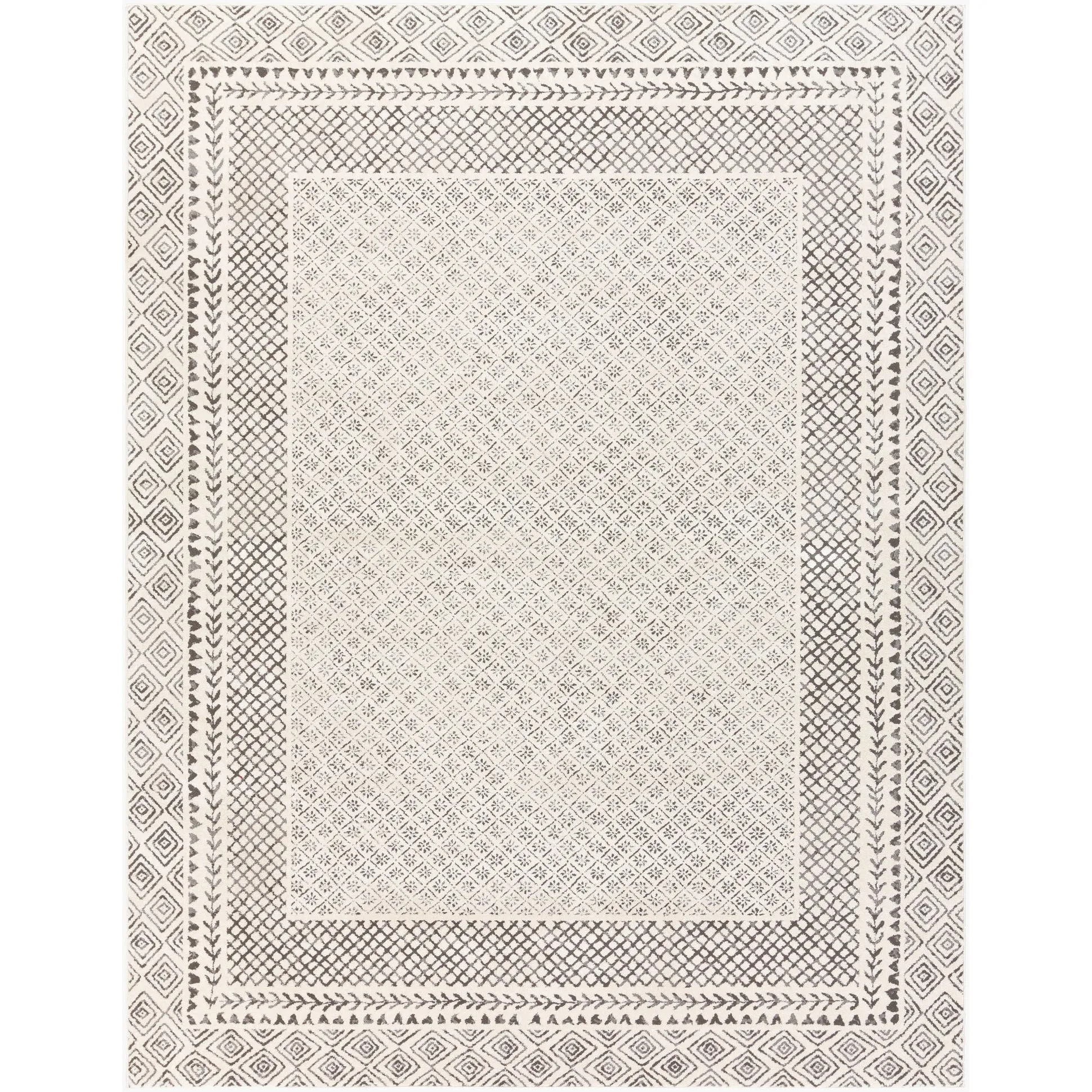 Livabliss Bahar Eclectic Border Area Rug