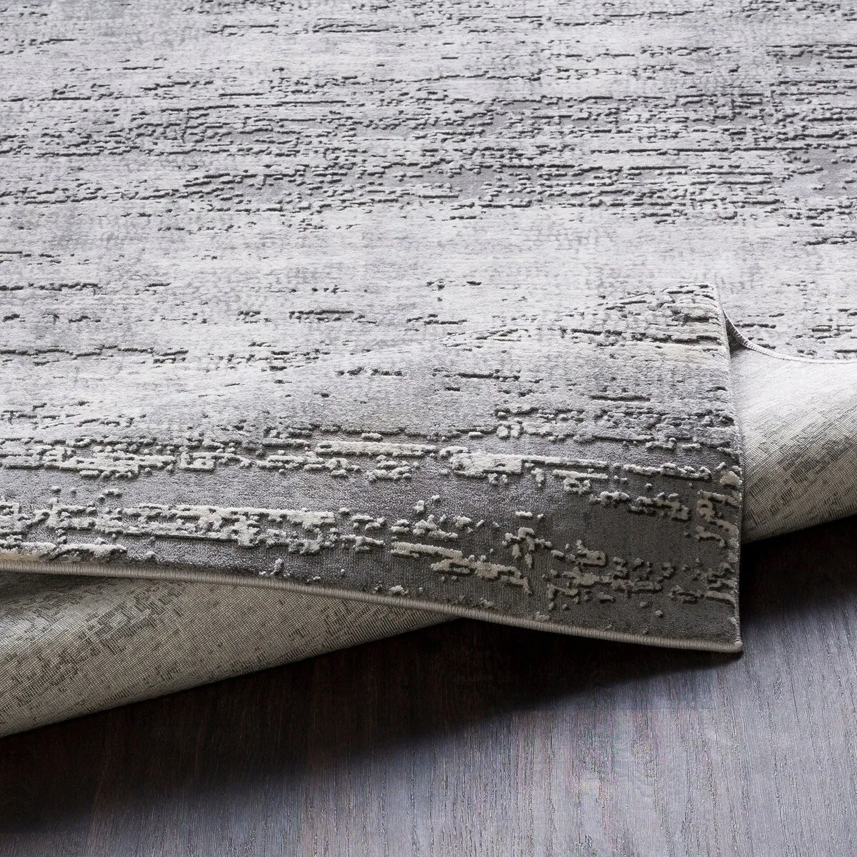 Livabliss Duncan Grey Distressed Abstract Area Rug