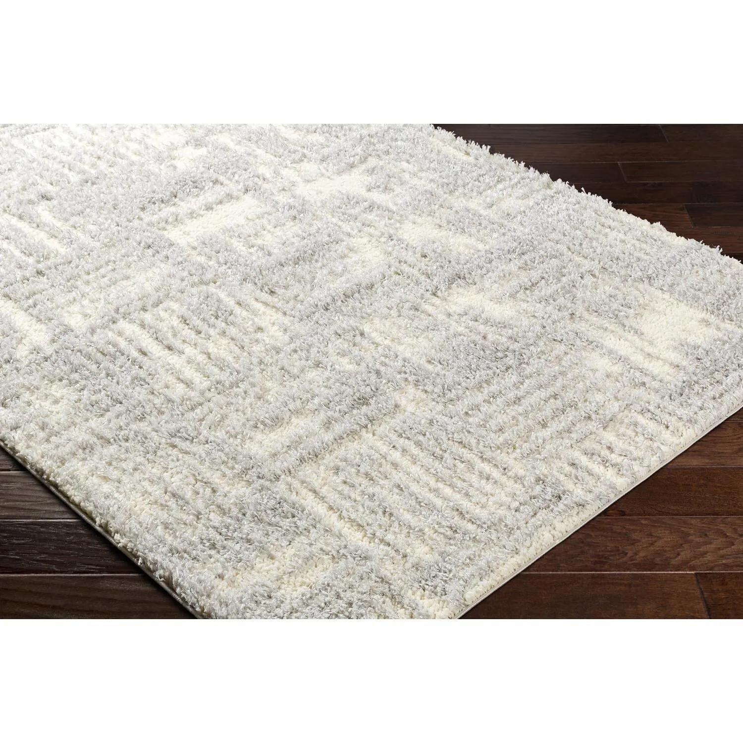 Livabliss Everton Mod Crosshatch Plush Area Rug