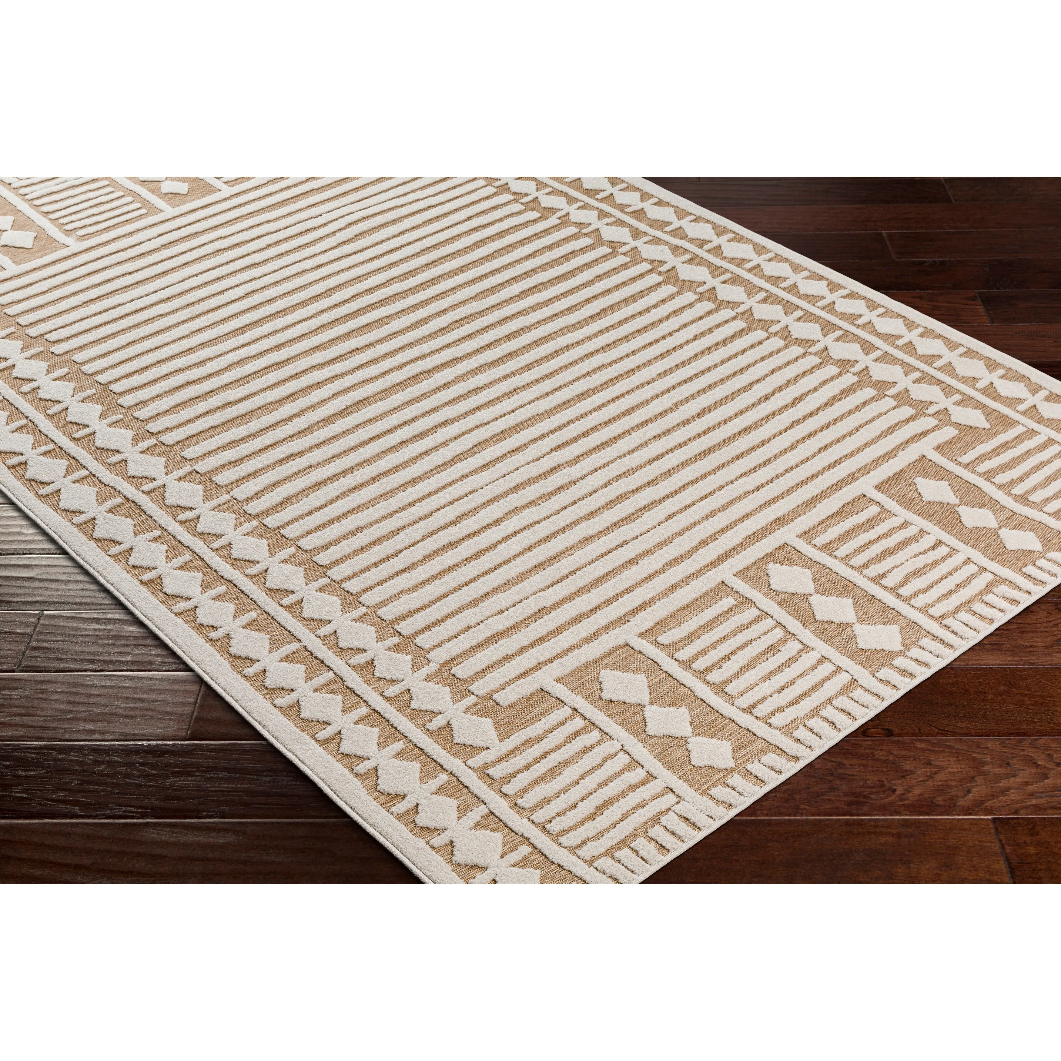 Livabliss Kaidi Global Stripe Outdoor Area Rug