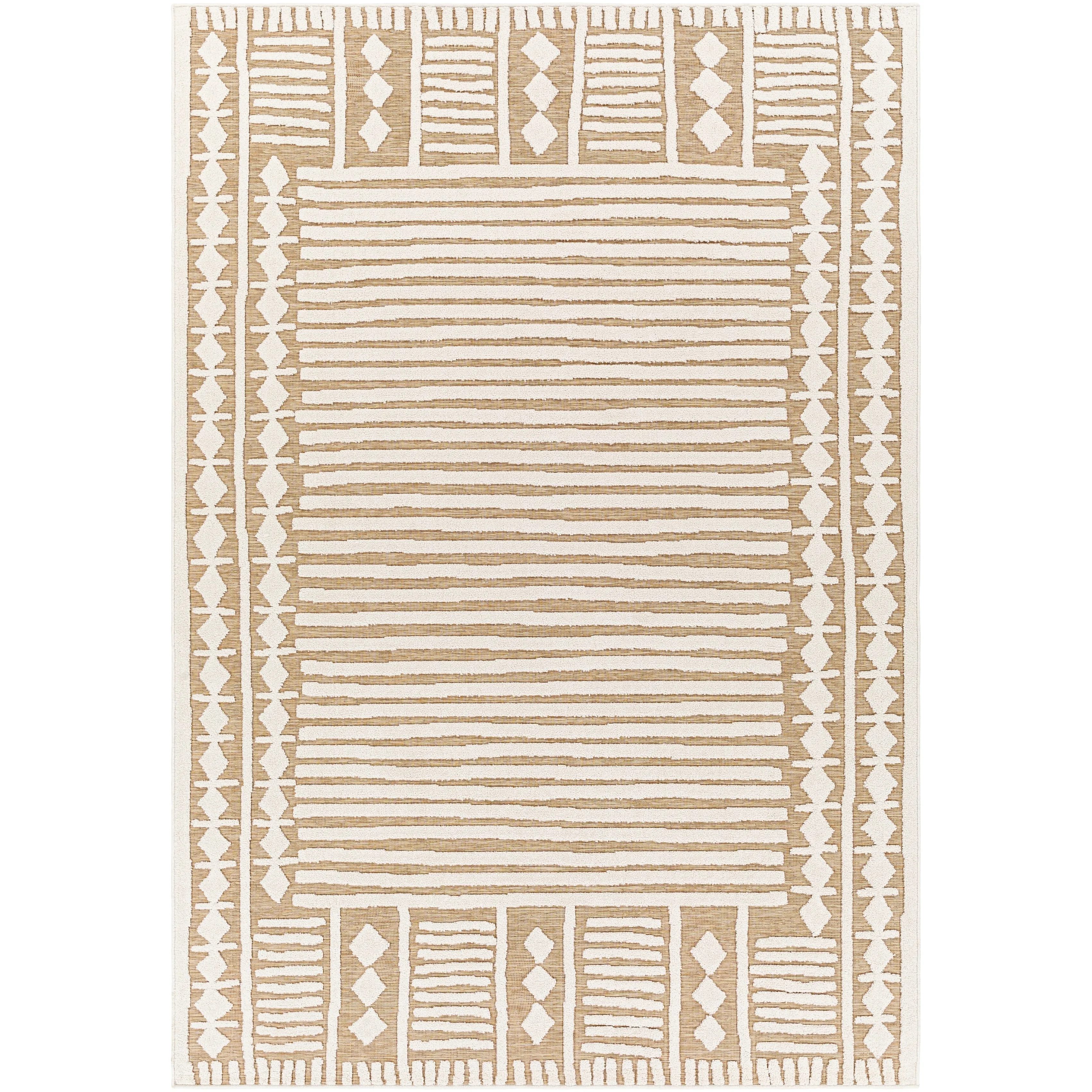 Livabliss Kaidi Global Stripe Outdoor Area Rug