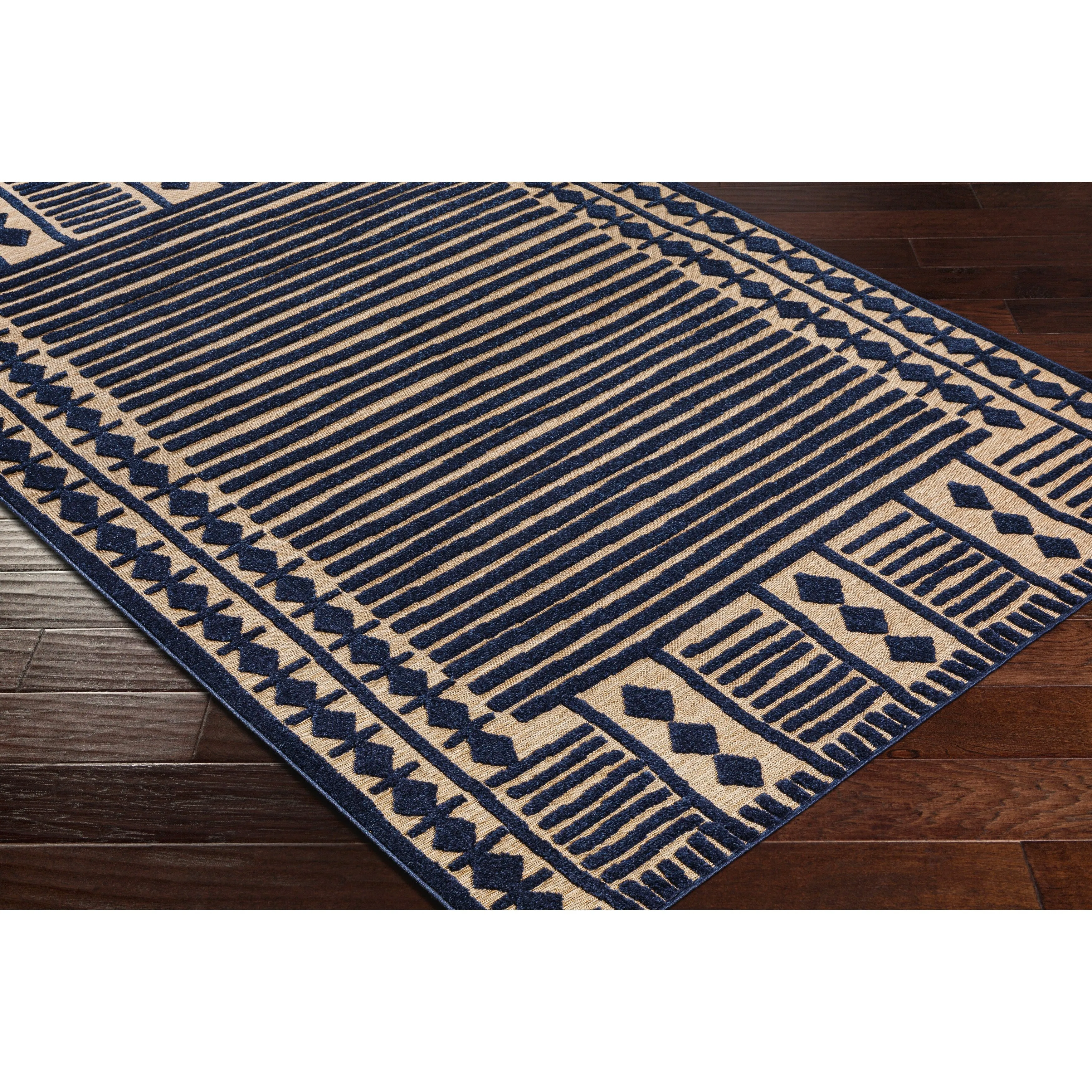 Livabliss Kaidi Global Stripe Outdoor Area Rug