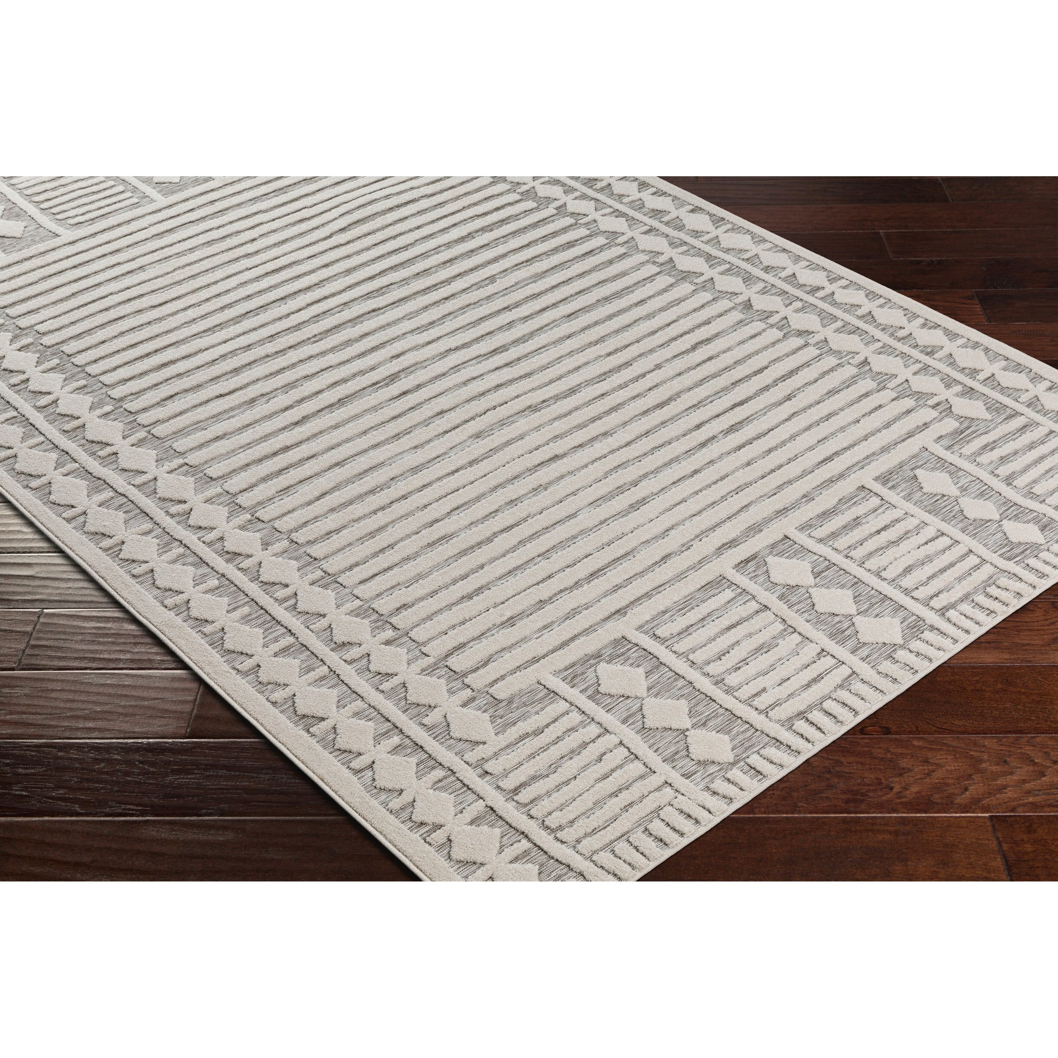 Livabliss Kaidi Global Stripe Outdoor Area Rug