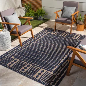 Livabliss Kaidi Global Stripe Outdoor Area Rug