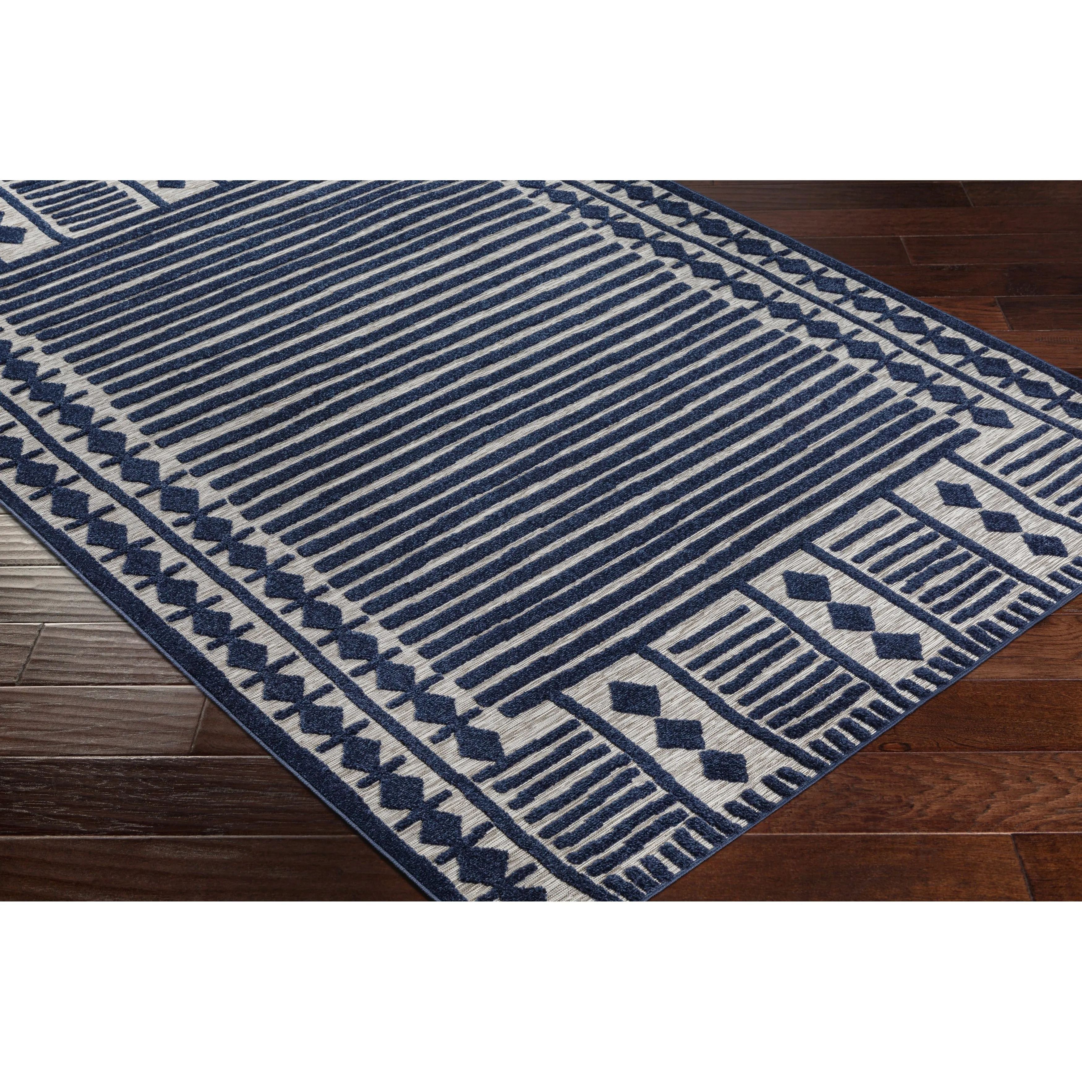 Livabliss Kaidi Global Stripe Outdoor Area Rug
