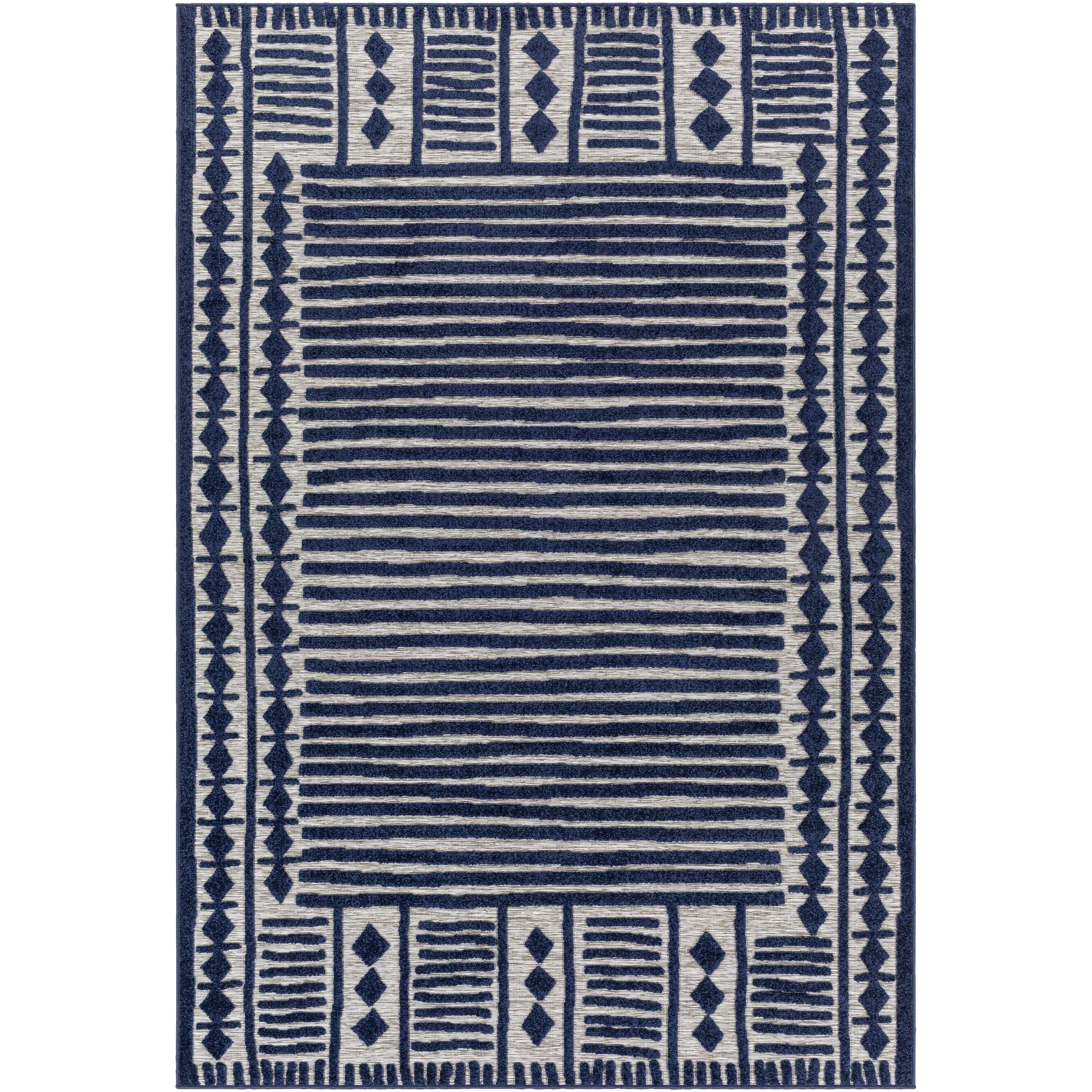 Livabliss Kaidi Global Stripe Outdoor Area Rug
