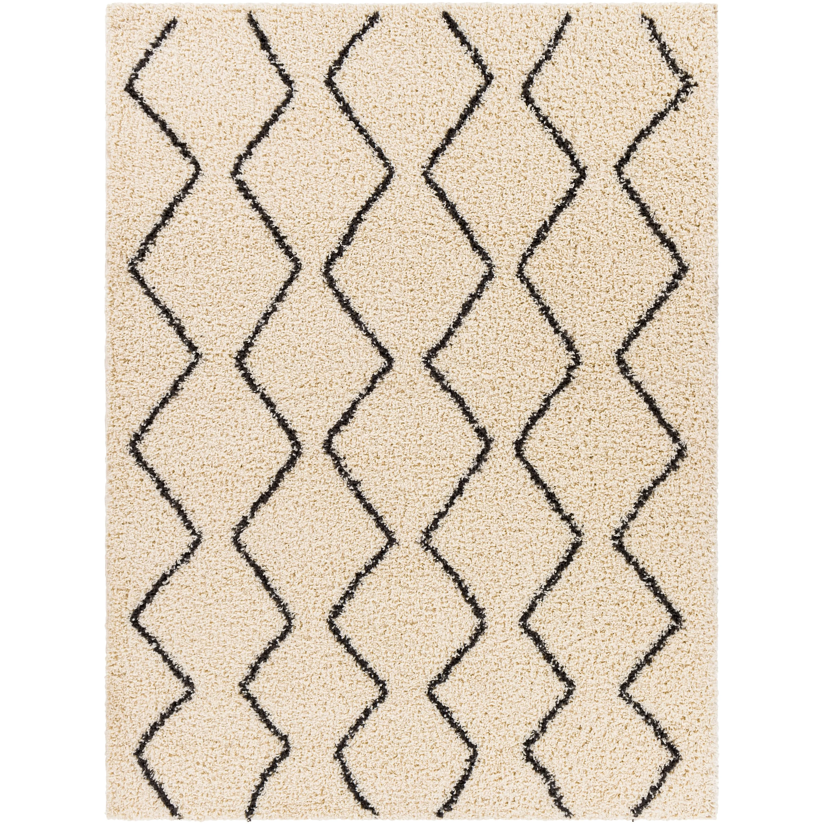 Livabliss Kasey Plush Boho Stripe Area Rug
