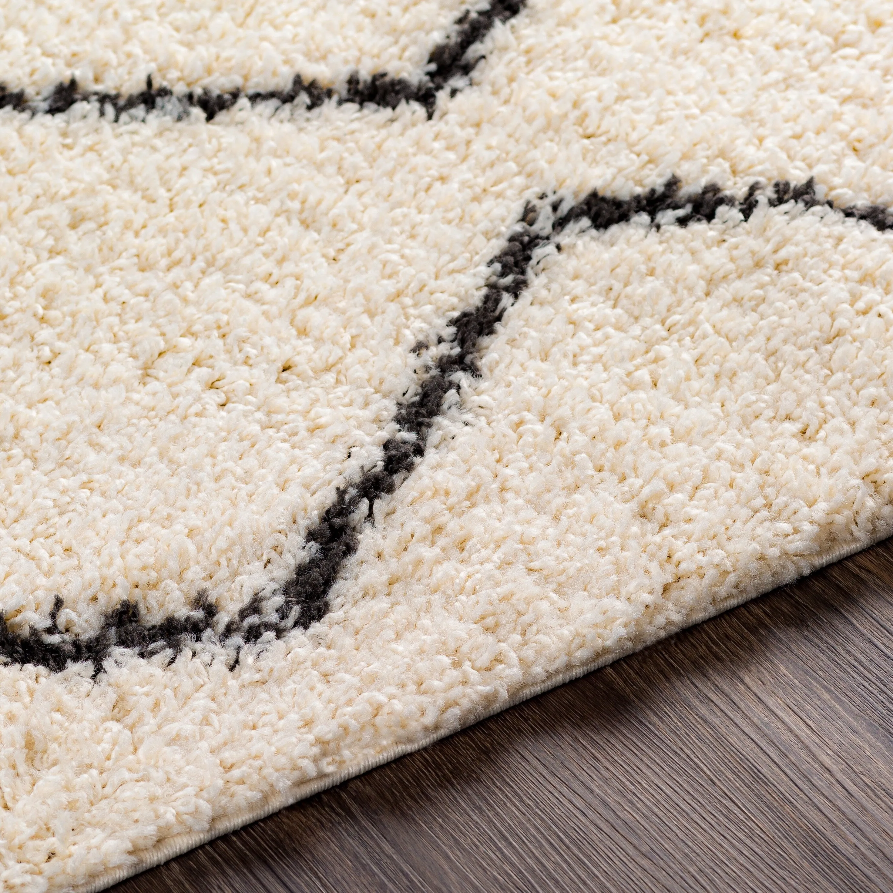 Livabliss Kasey Plush Boho Stripe Area Rug