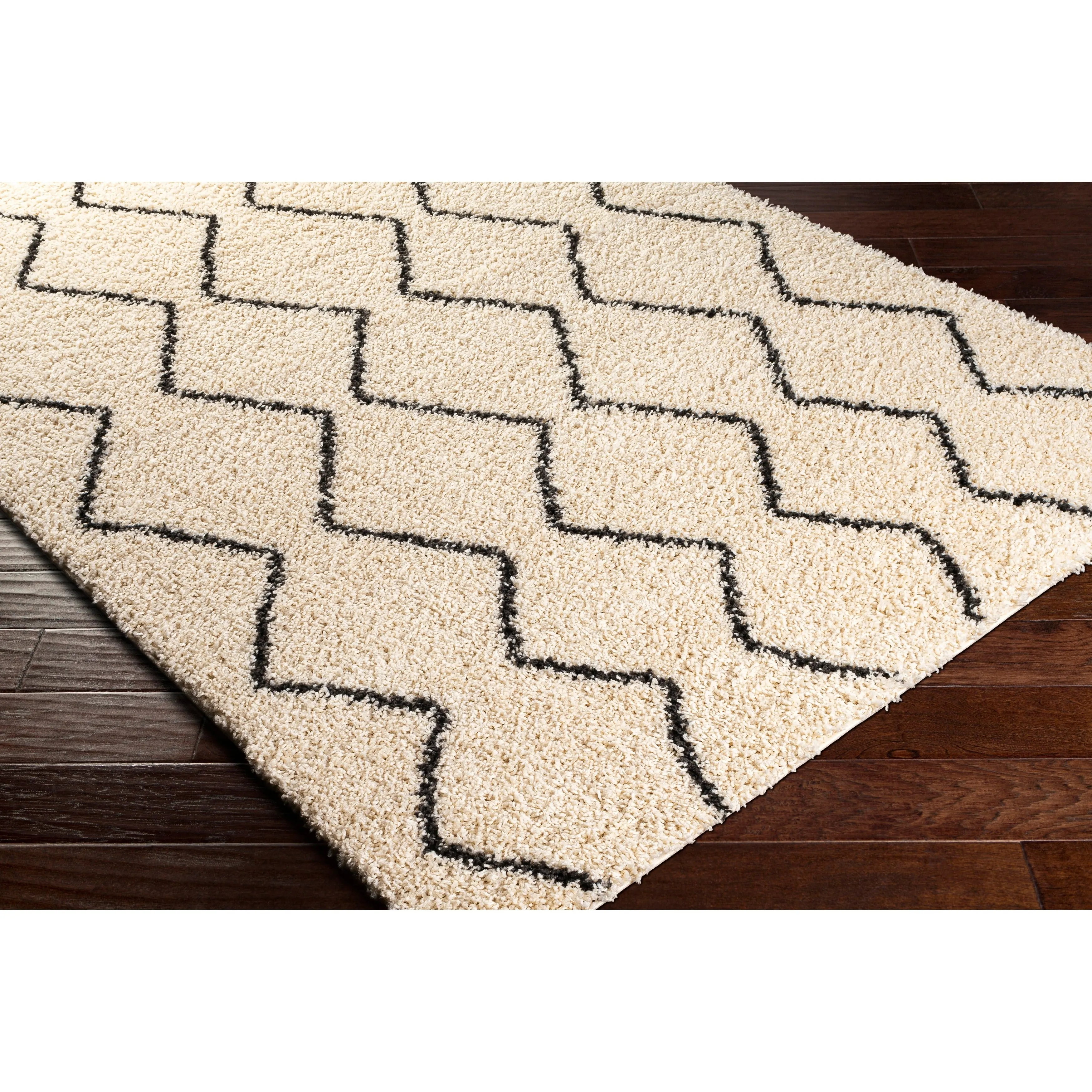 Livabliss Kasey Plush Boho Stripe Area Rug