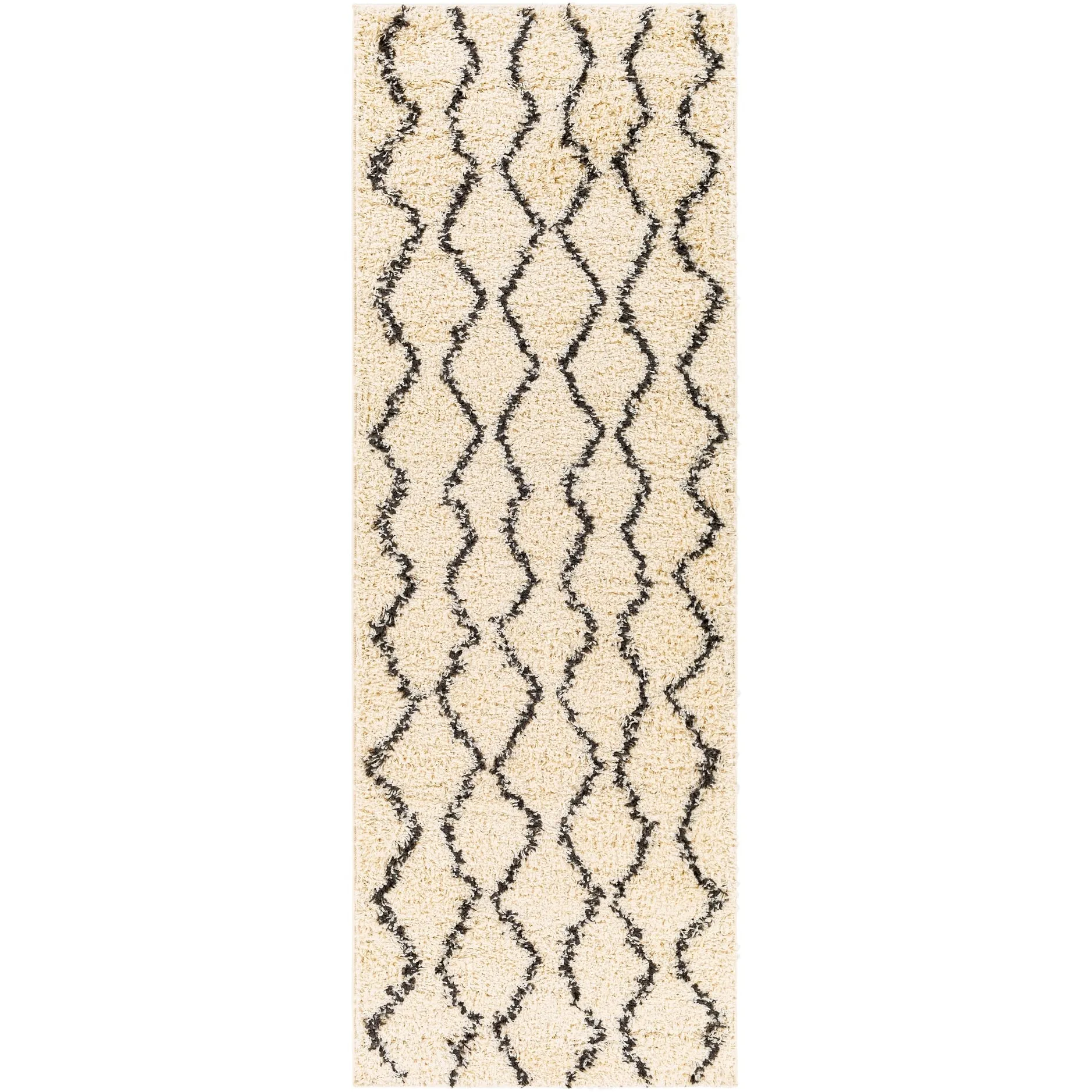 Livabliss Kasey Plush Boho Stripe Area Rug