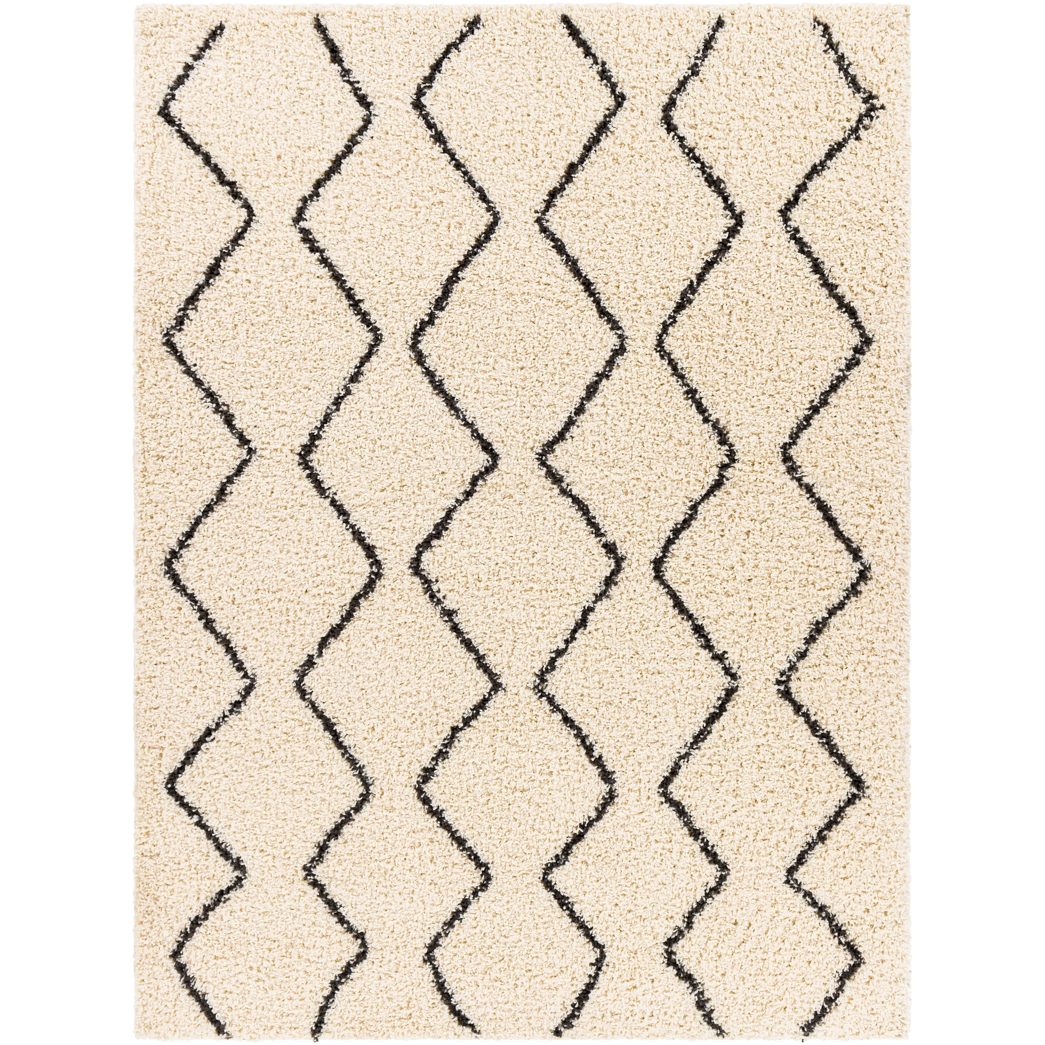 Livabliss Kasey Plush Boho Stripe Area Rug